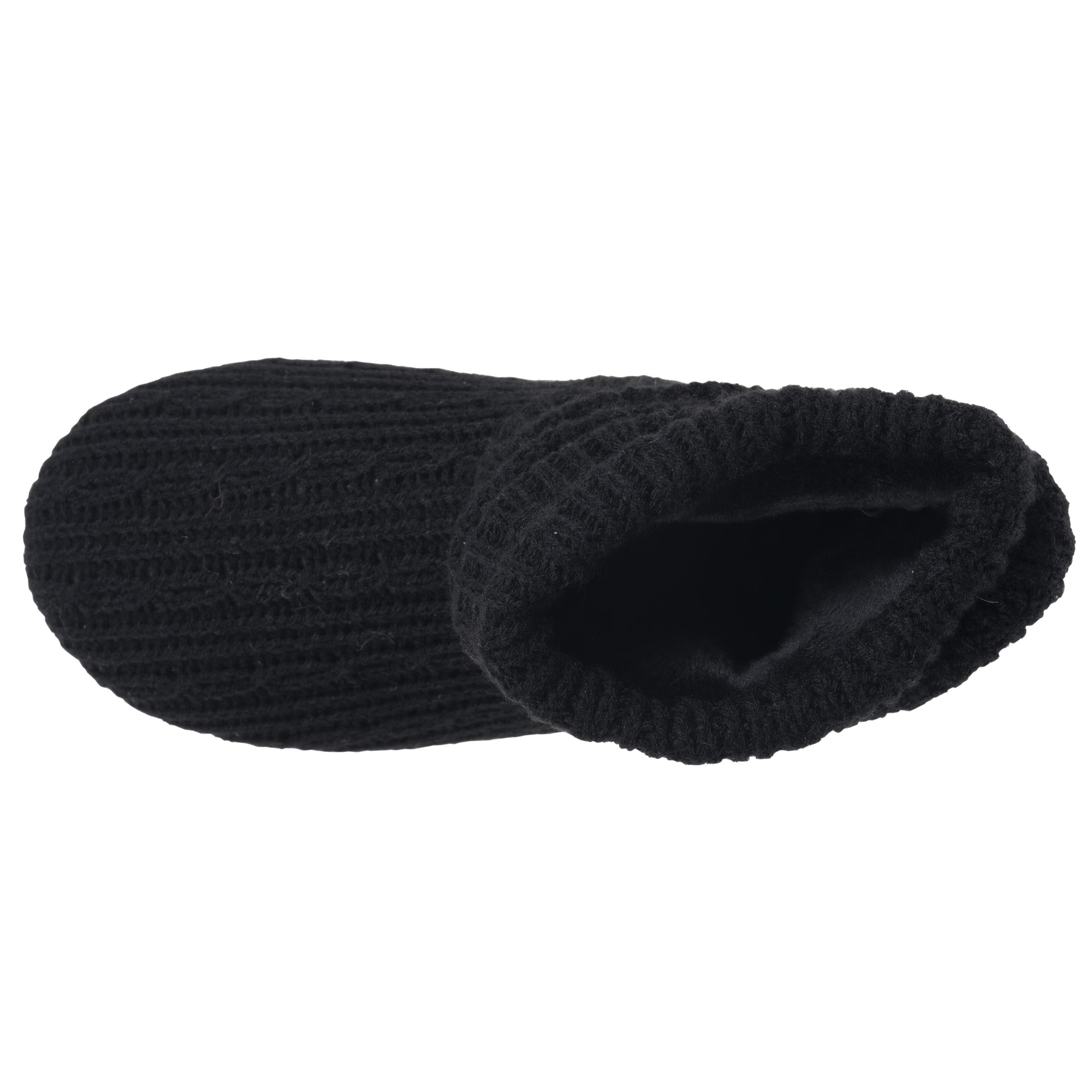 isotoner-chaussons-bottillons-tricot-femme-noir image 3