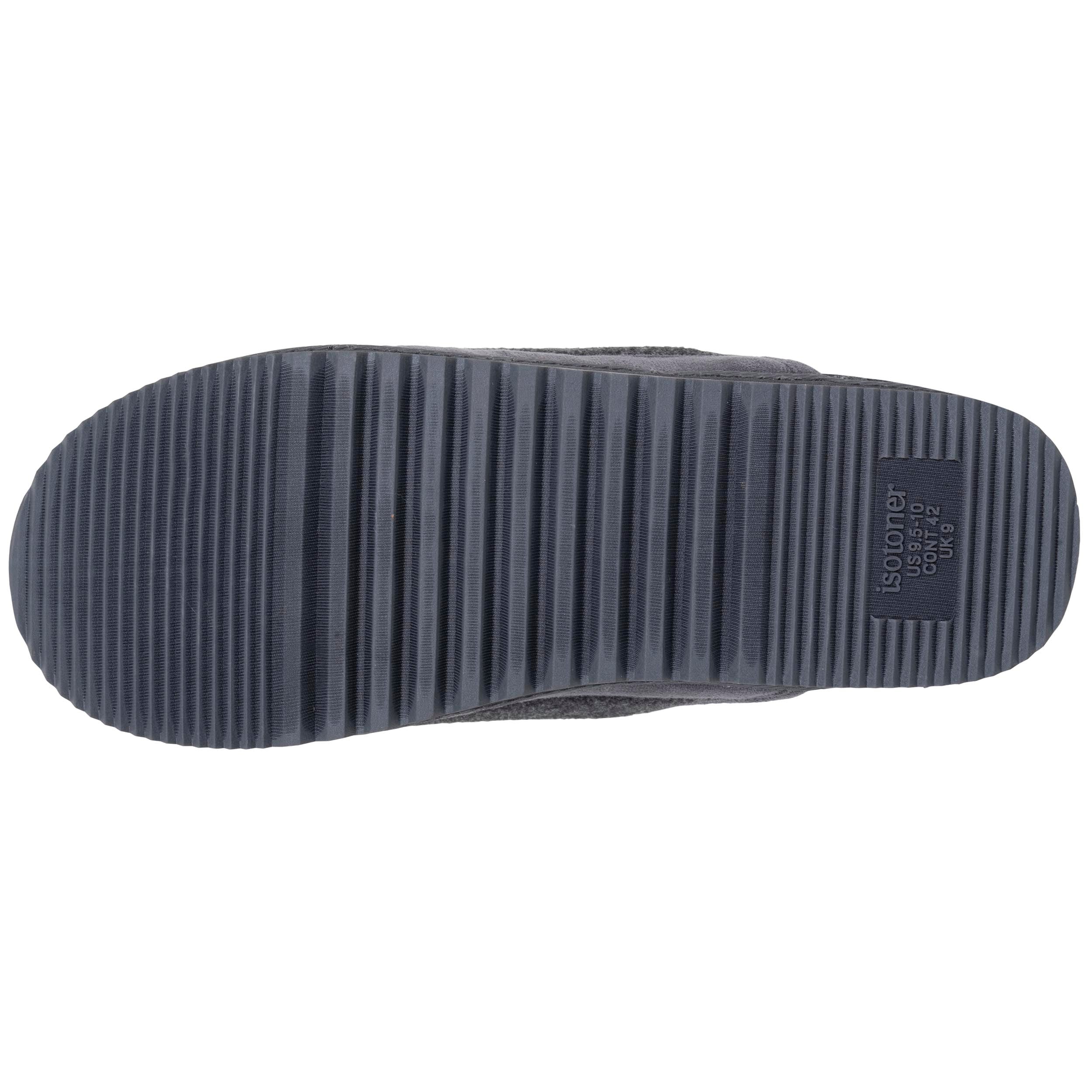 isotoner-chaussons-mules-homme-gris-semelle-crant-e image 5