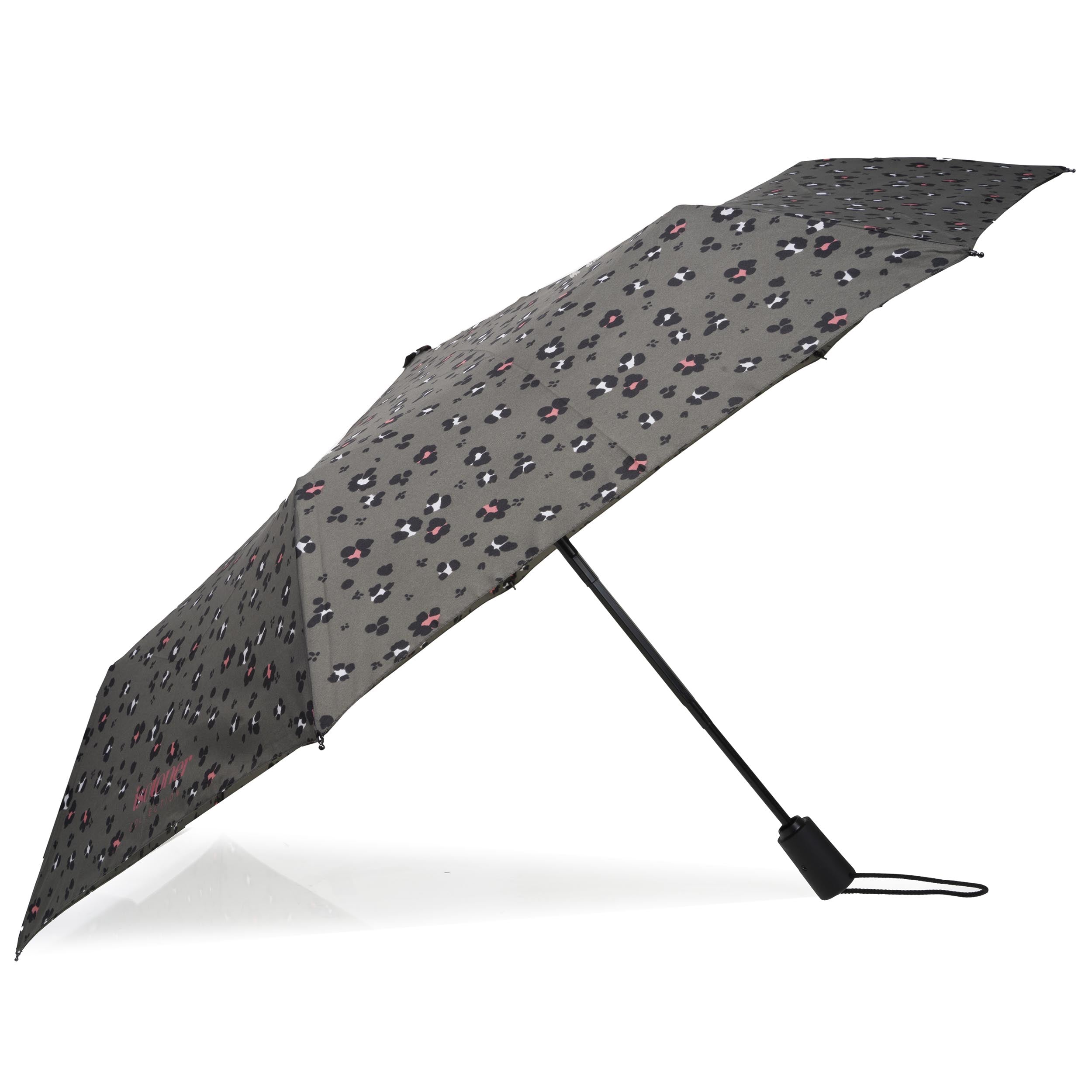 isotoner-parapluie-auto-l-opard-kaki-ouverture-fermeture-automatique image 2