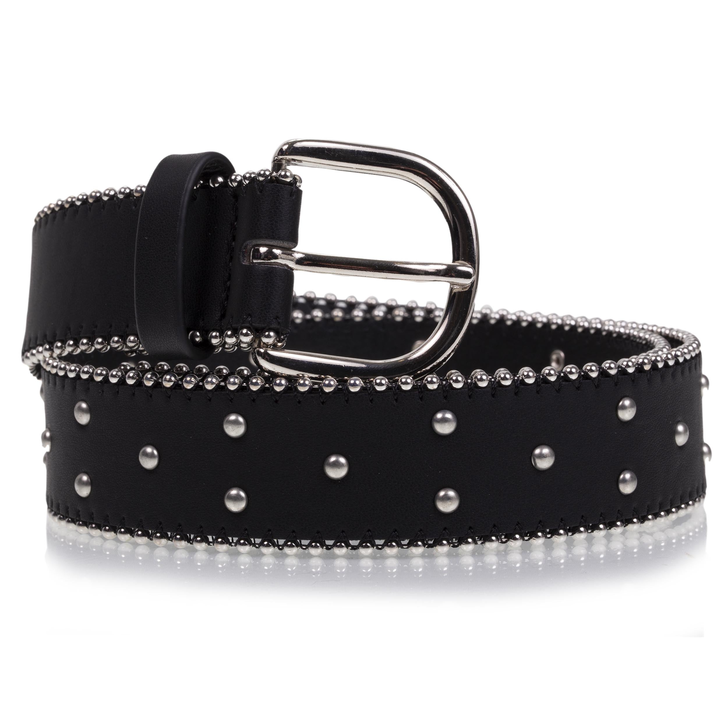 isotoner-ceinture-femme-d-tails-clous-noire image 1