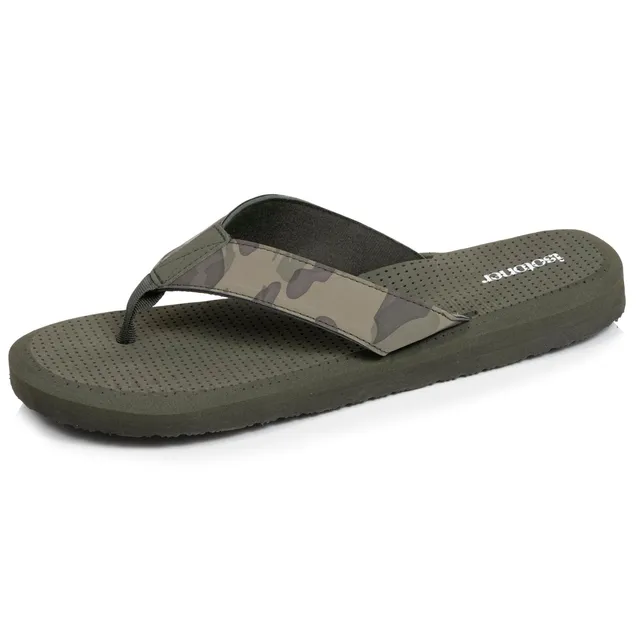 isotoner-tongs-homme-sport-camouflage-kaki image 1