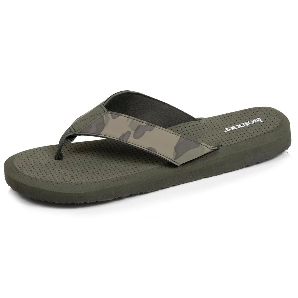 isotoner-tongs-homme-sport-camouflage-kaki image 1