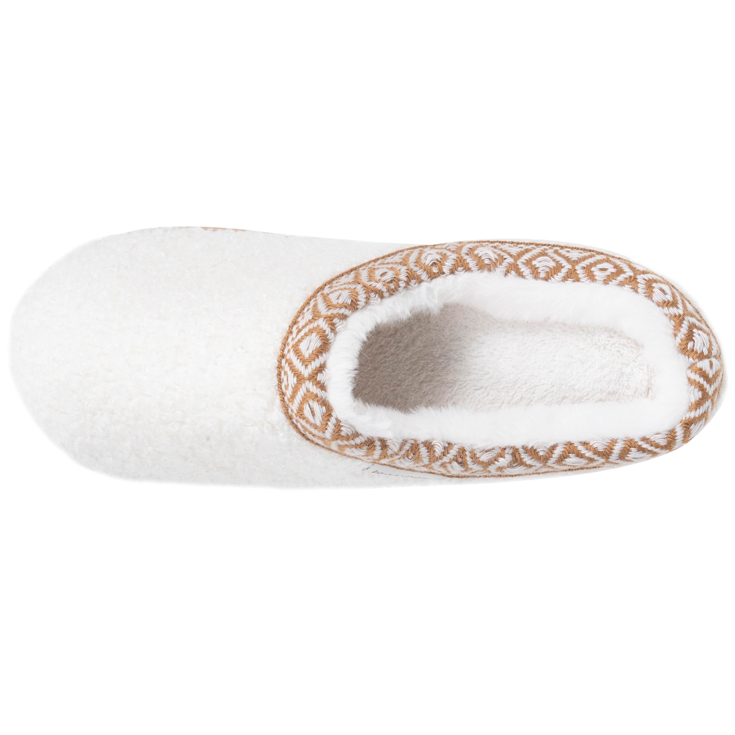 isotoner-chaussons-mules-plateforme-femme-ivoire-liser image 3