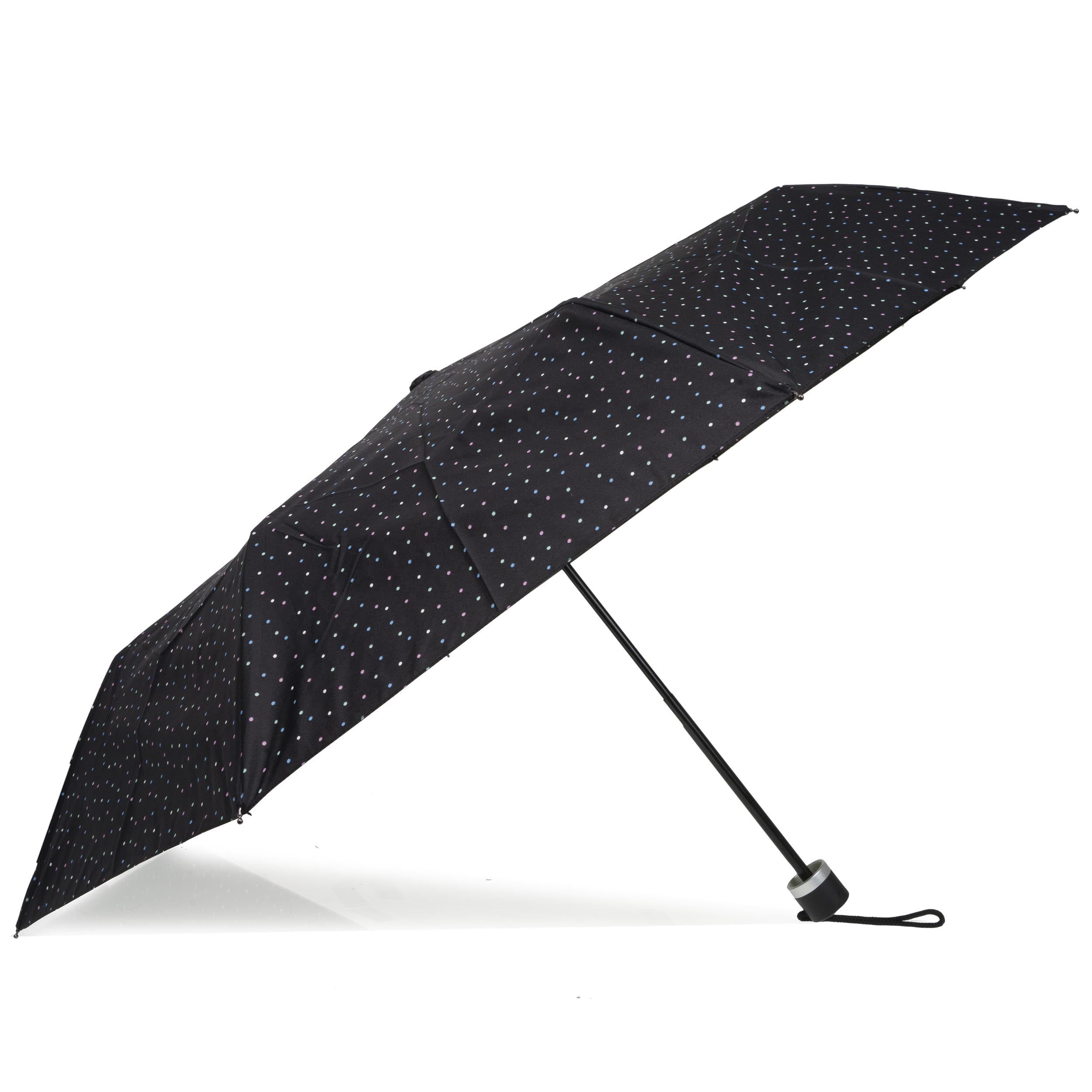 isotoner-parapluie-petit-prix-mini-pois-noir-23-cm image 2