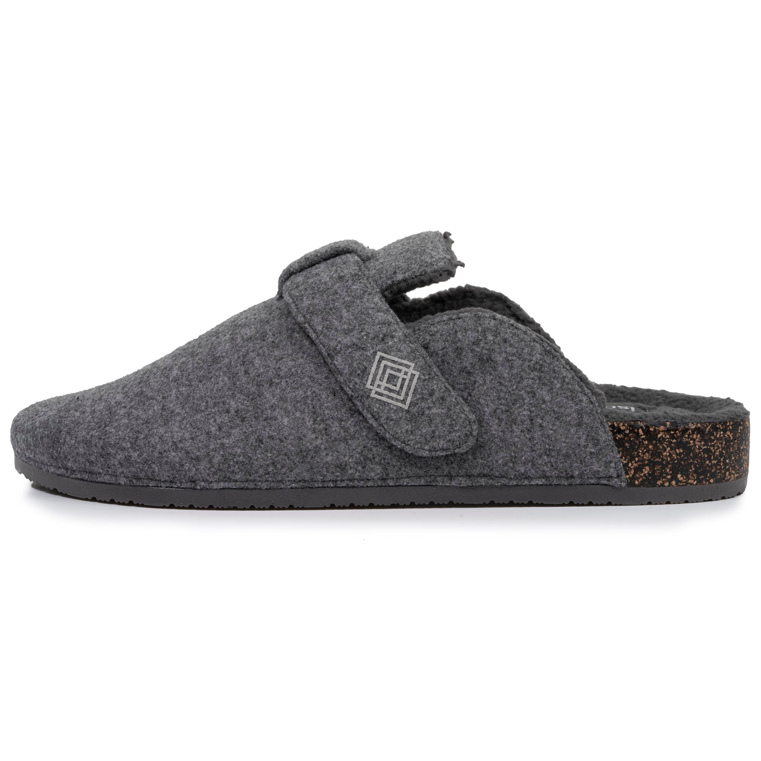 isotoner-chaussons-sabots-homme-gris-chin-bride-scratch image 3