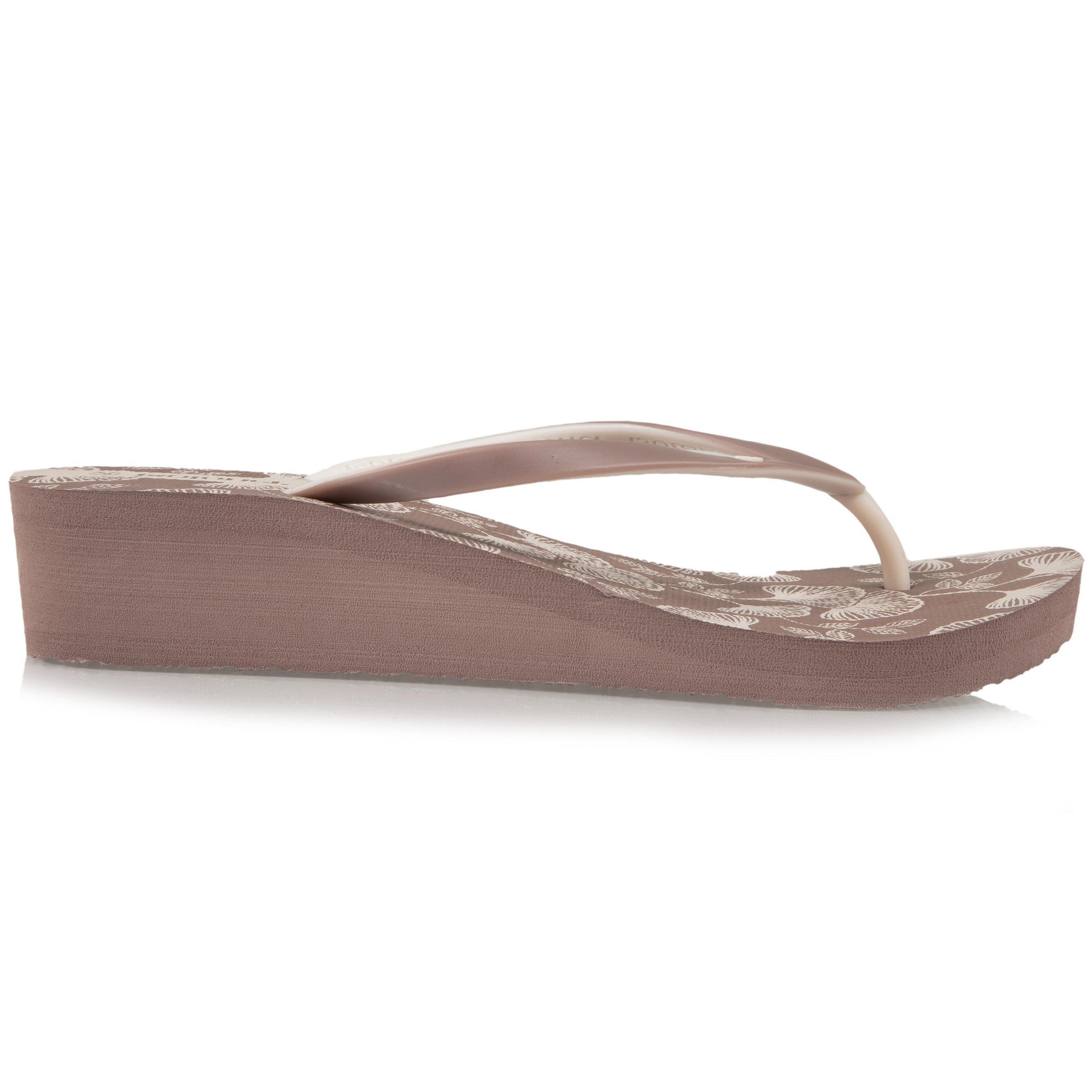isotoner-tongs-femme-talon-4-cm-floral-taupe image 8
