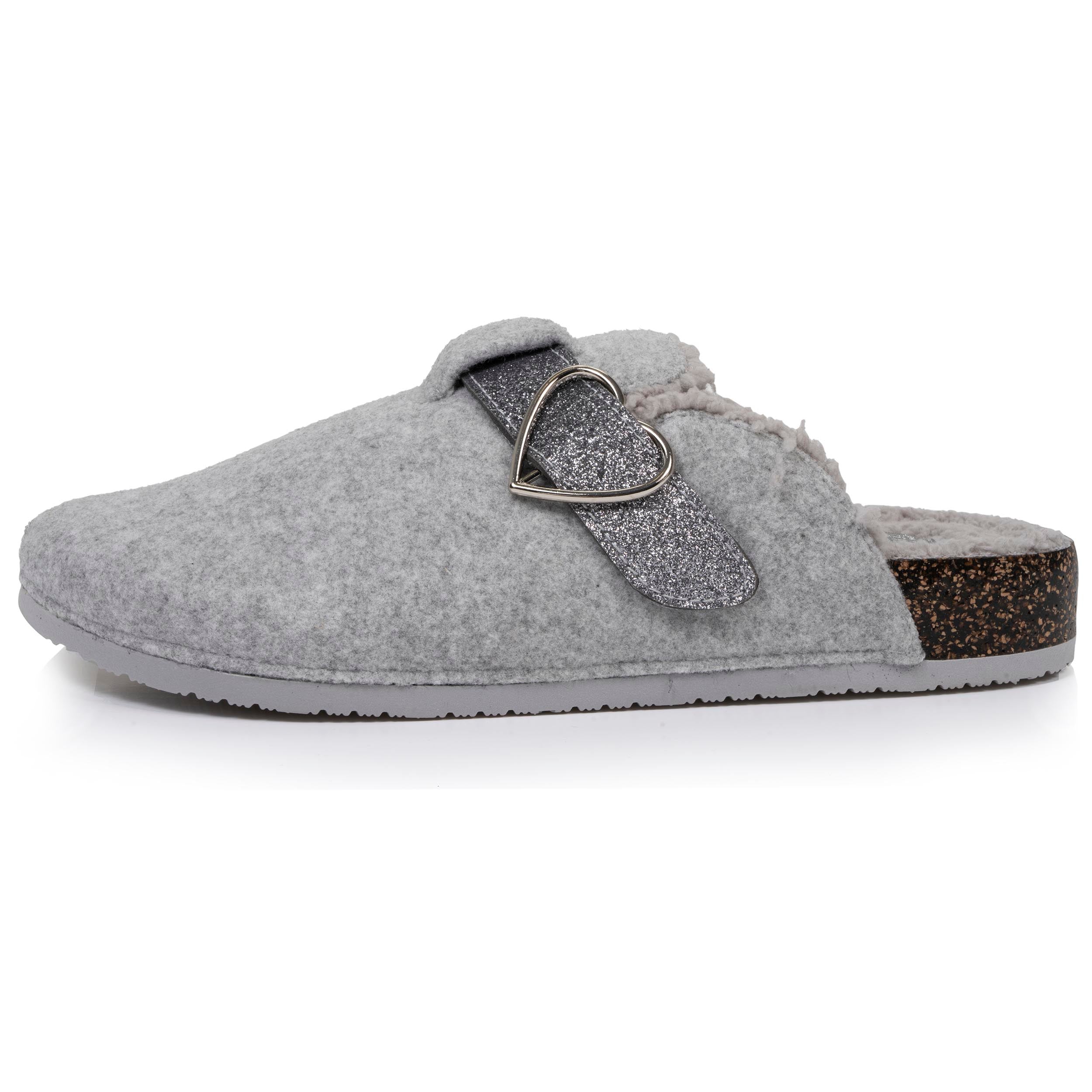 isotoner-chaussons-sabots-femme-gris-chin-paillettes image 4