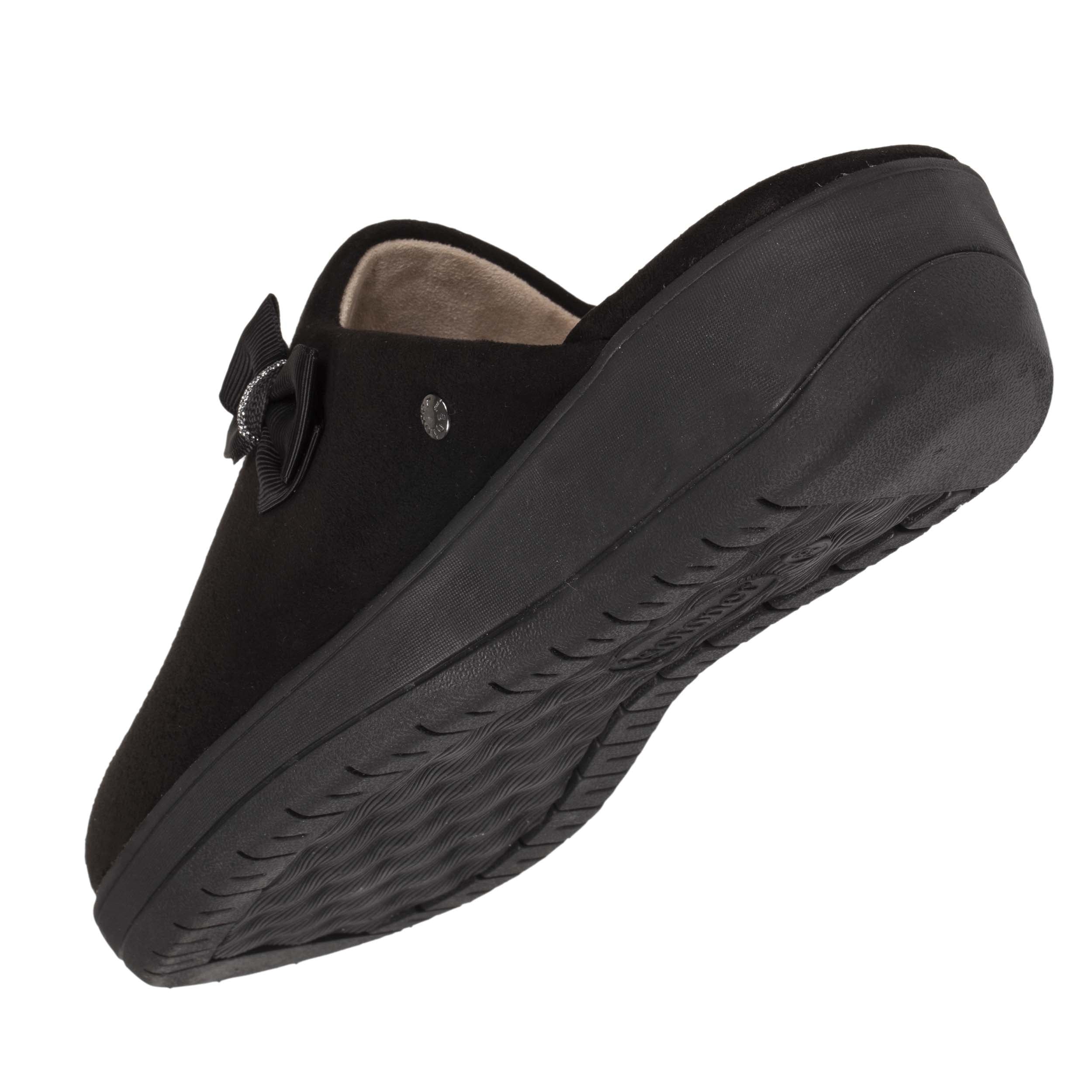 isotoner-chaussons-mules-femme-talon-4-5-cm-n-ud-noir image 5