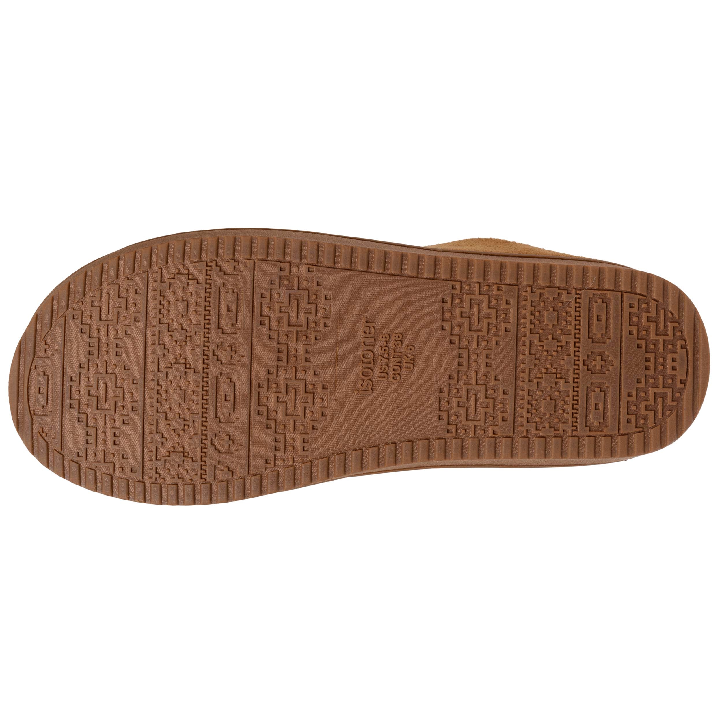 isotoner-chaussons-mules-femme-plateforme-camel-liser image 5