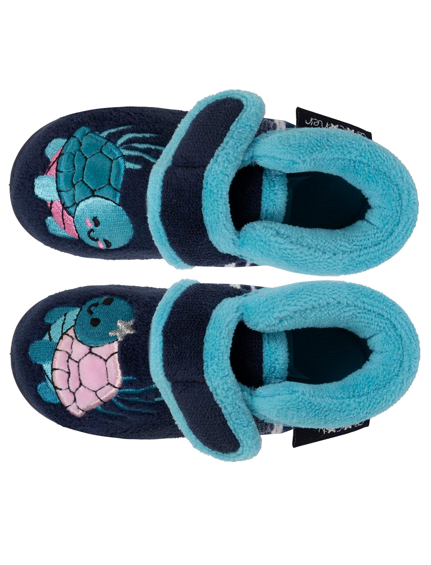 isotoner-chaussons-bottillons-scratch-enfant-marine image 7