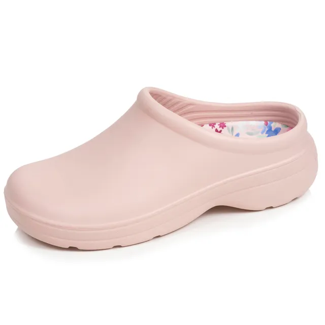 isotoner-sabots-de-jardin-femme-rose-fleuri-everywear image 1