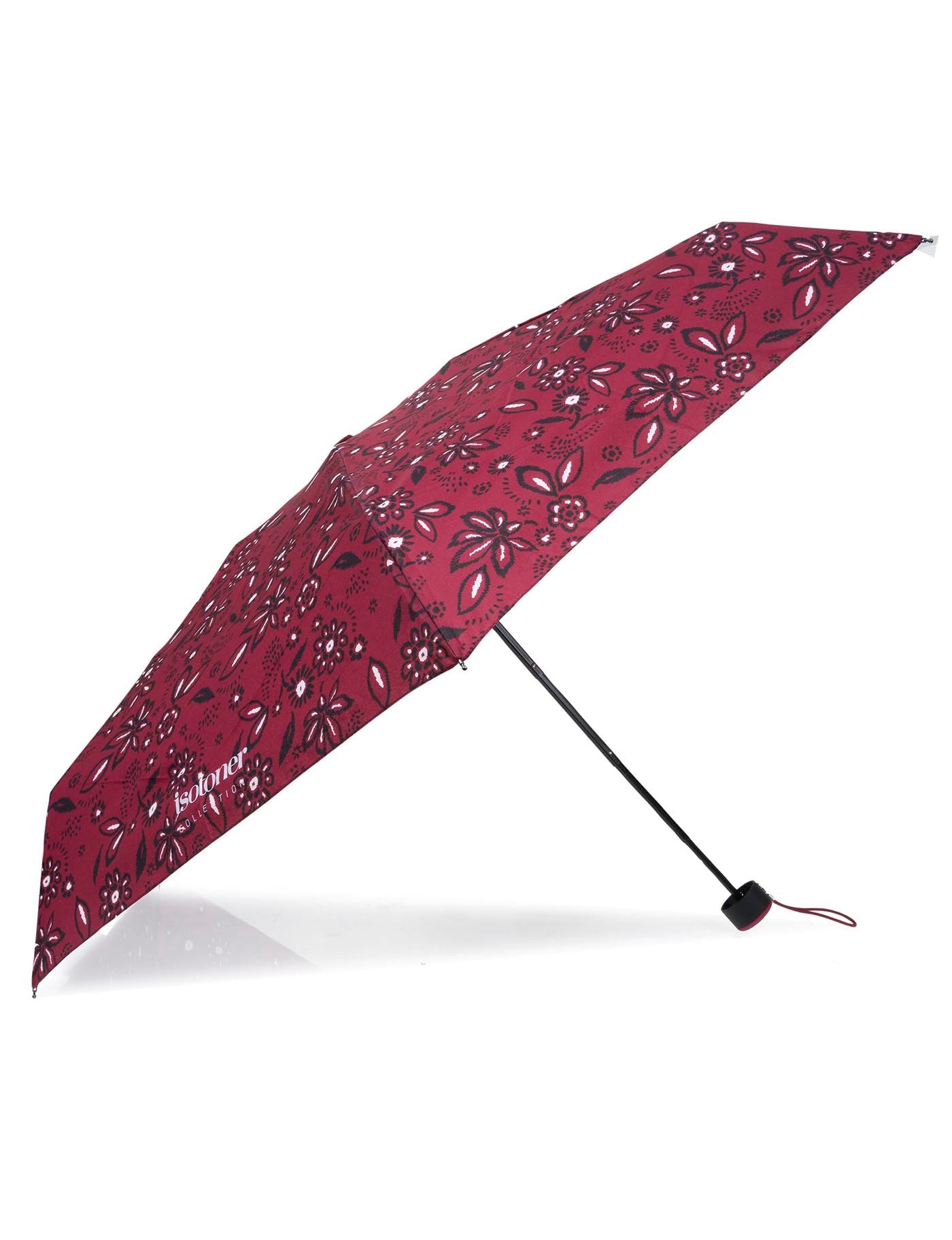 isotoner-parapluie-mini-slim-bandana-bordeaux-poche image 7