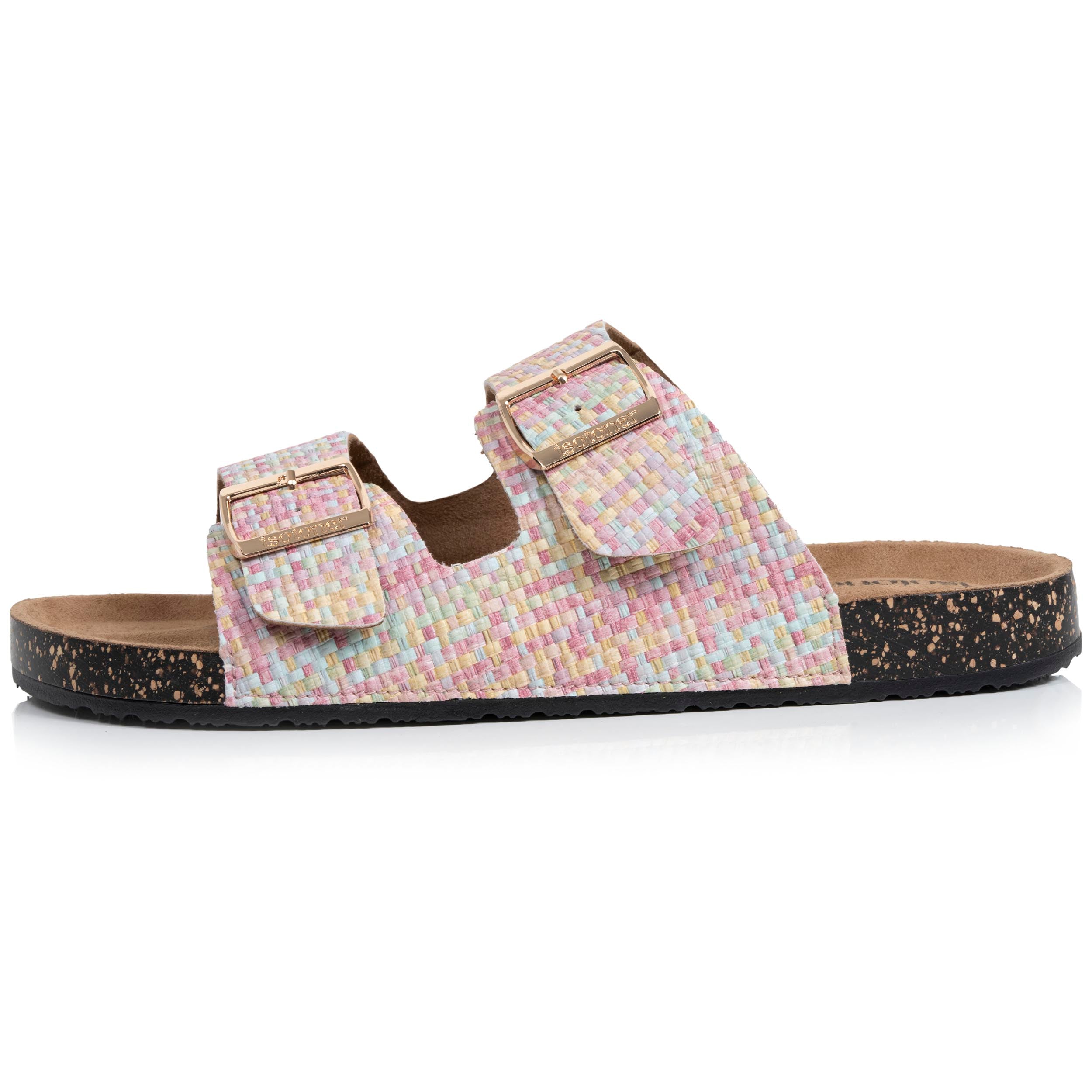 isotoner-mules-sandales-femme-double-bride-multicore image 4