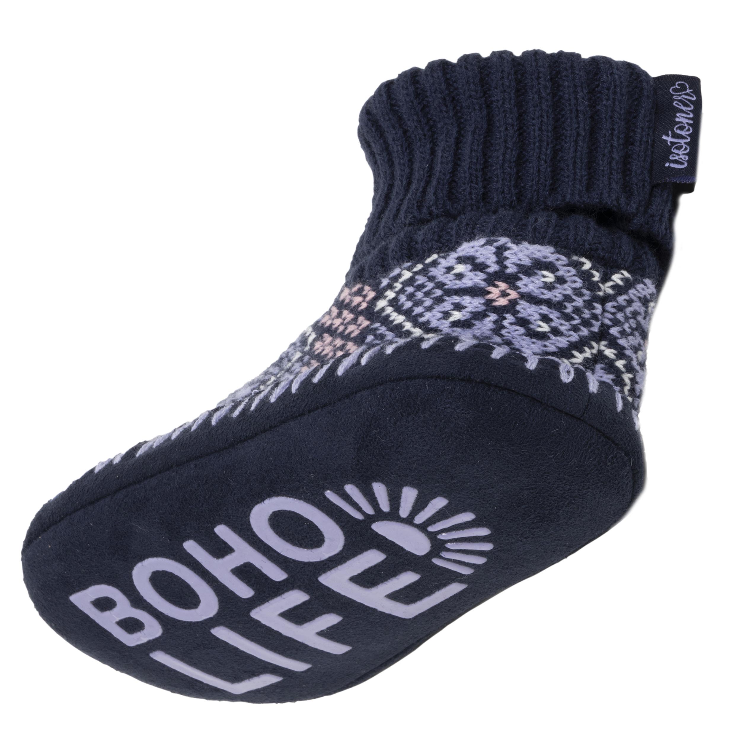 isotoner-chaussons-scandinaves-femme-jacquard-marine image 5