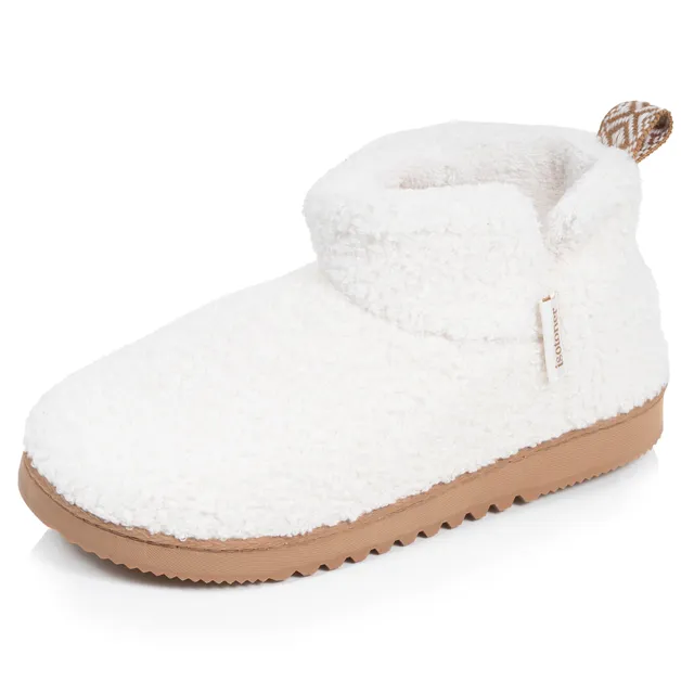 isotoner-chaussons-bottillons-femme-ivoire-sherpa image 1