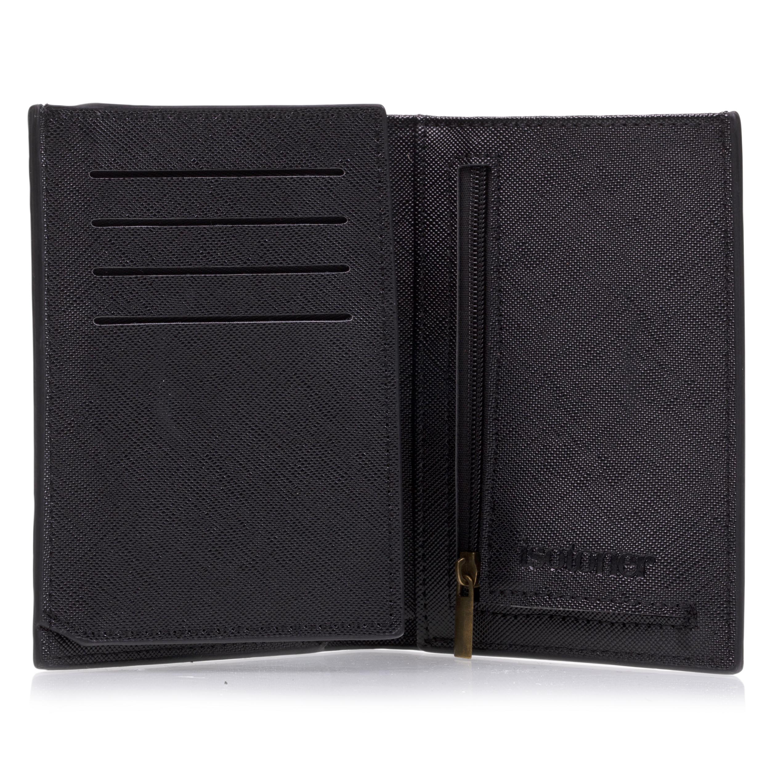 isotoner-portefeuille-3-volets-homme-noir-rfid image 2