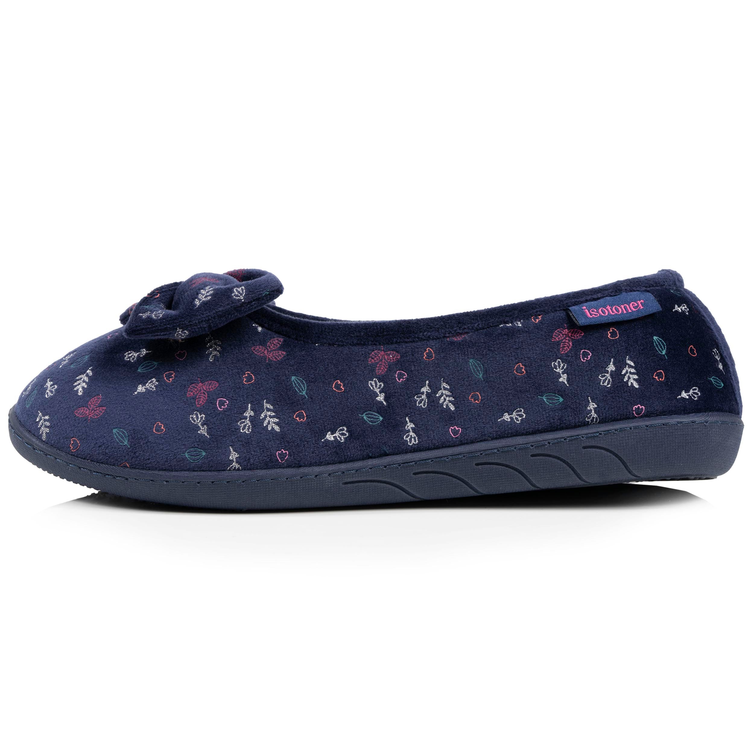 isotoner-chaussons-ballerines-femme-marine-m-moire-de-forme-2 image 4