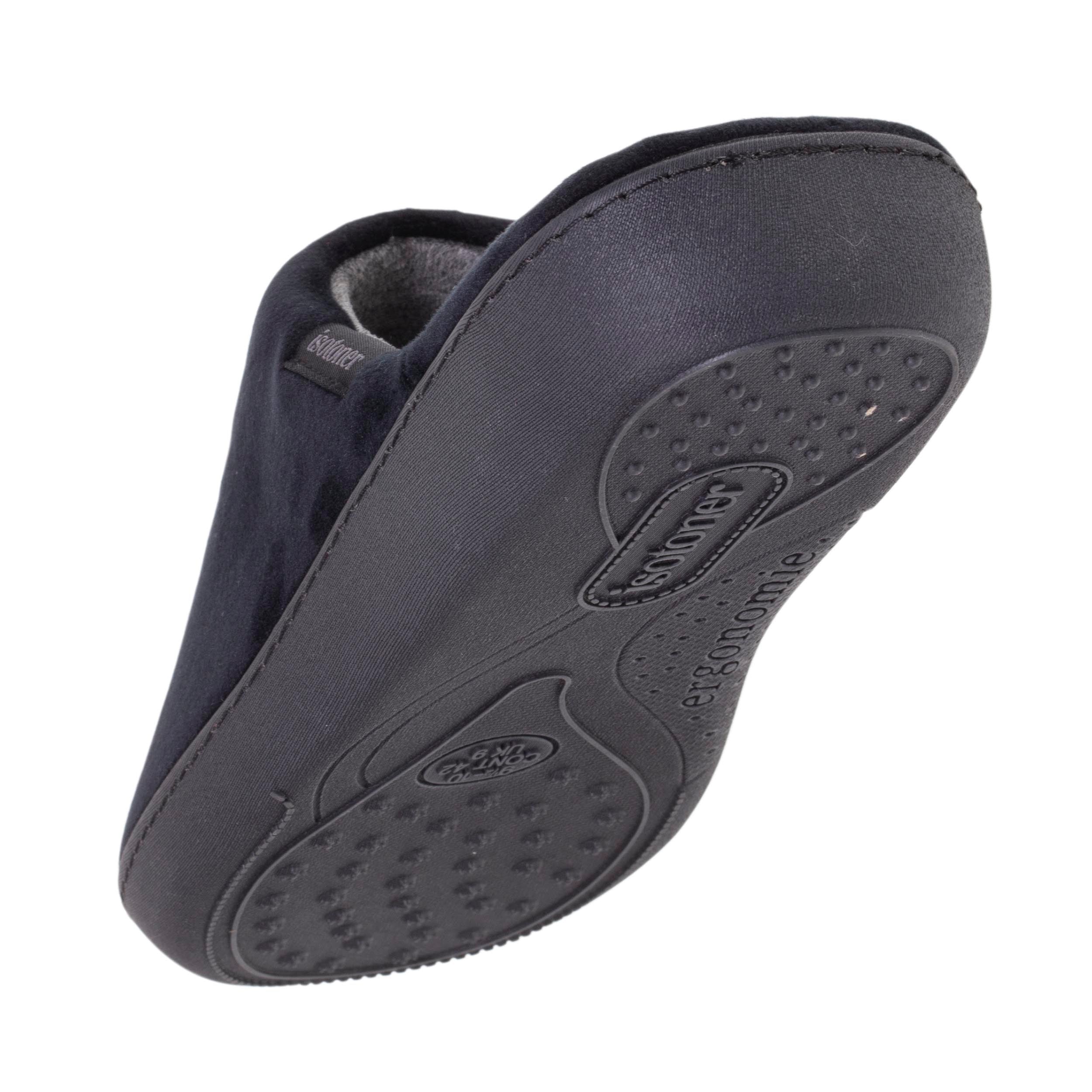 isotoner-chaussons-mules-homme-noir-m-moire-de-forme image 5