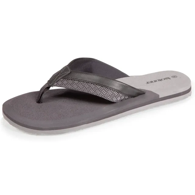 isotoner-tongs-homme-tress-es-bicolores-grises image 1
