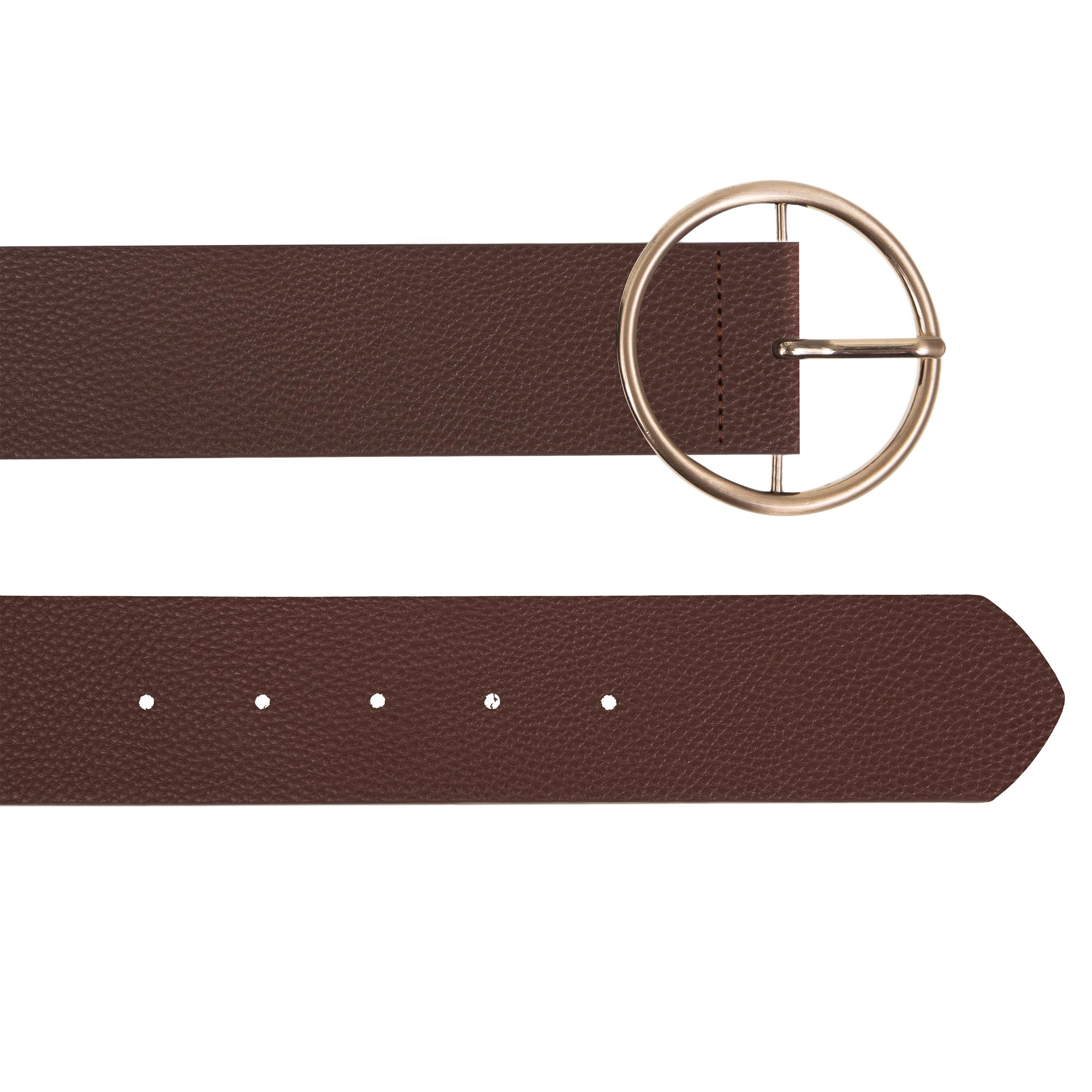 isotoner-ceinture-xl-femme-marron-synth-tique-grain-5-cm image 2