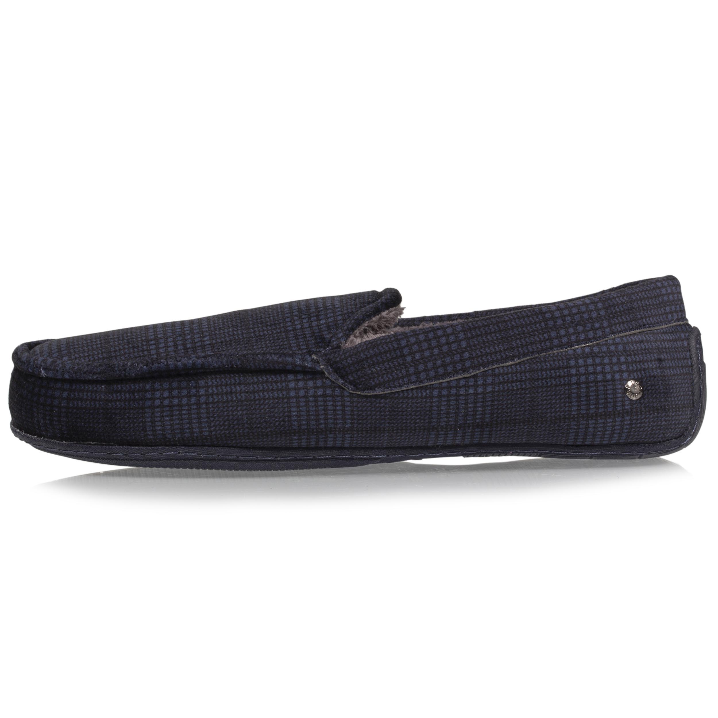 isotoner-chaussons-mocassins-homme-carreaux-marine image 3