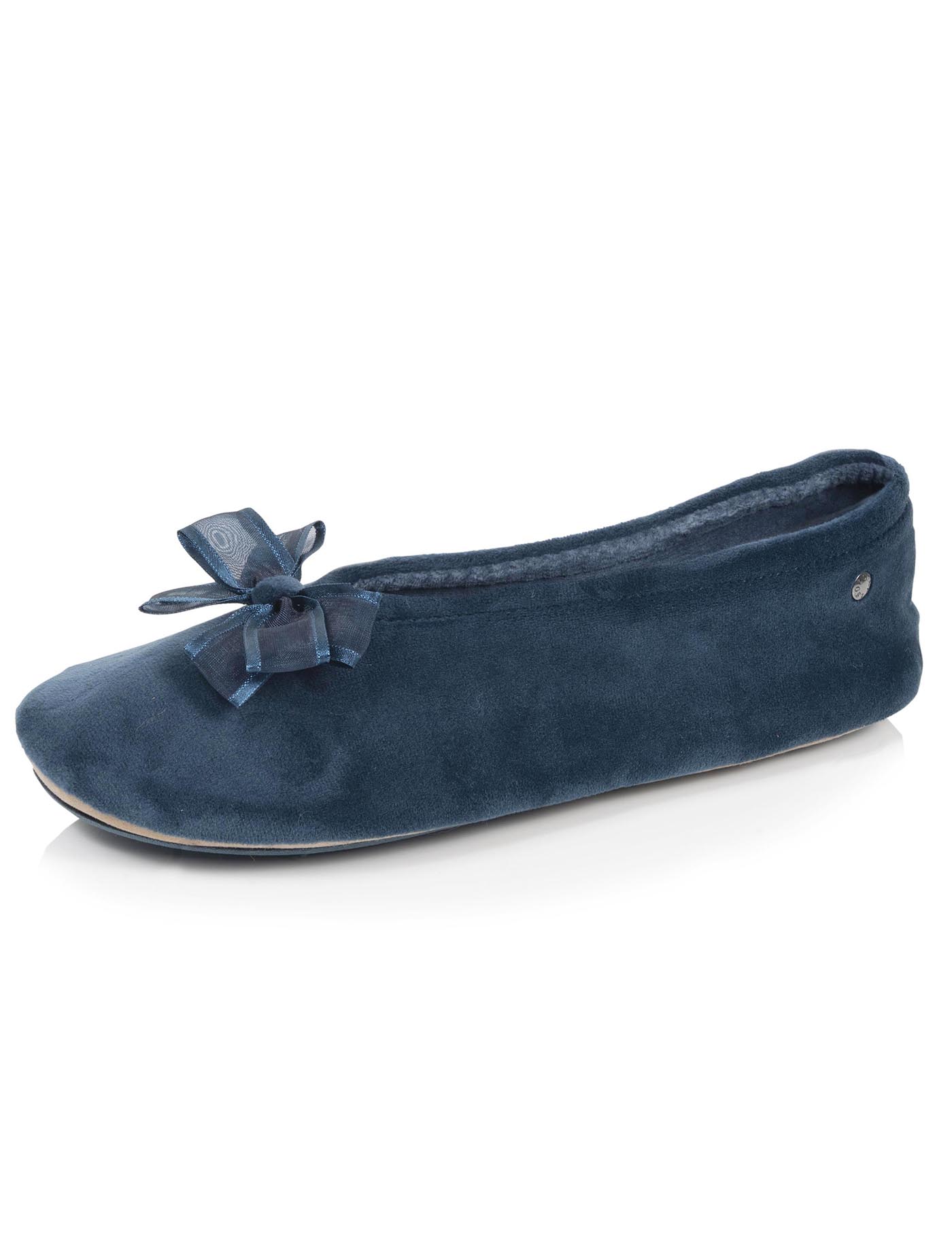 isotoner-chaussons-ballerines-femme-tulle-bleu-canard image 6