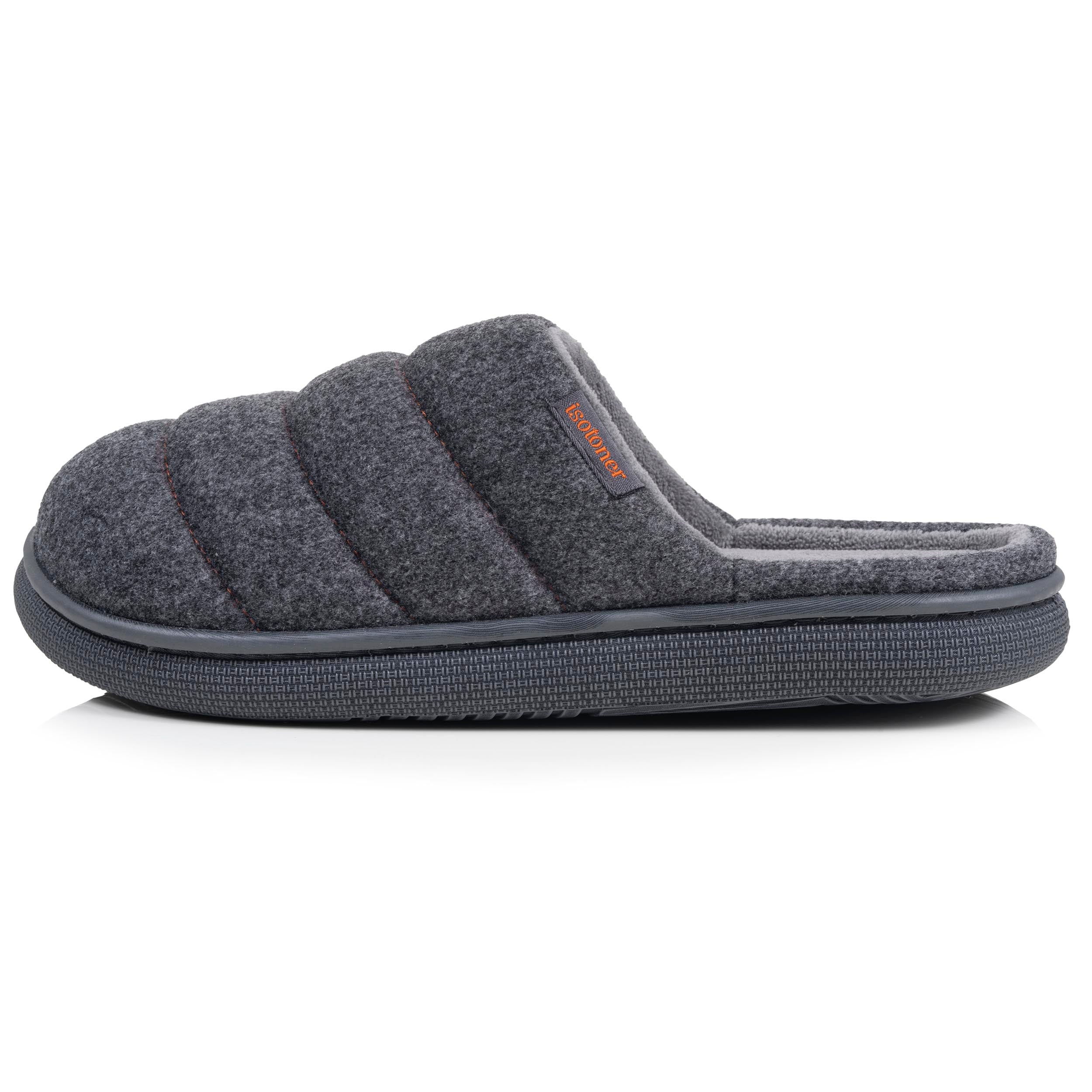isotoner-chaussons-mules-homme-bloup-chin-gris image 4