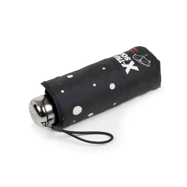 isotoner-parapluie-mini-x-tra-solide-17-5-cm-pois-noir-jaune-92-cm image 1