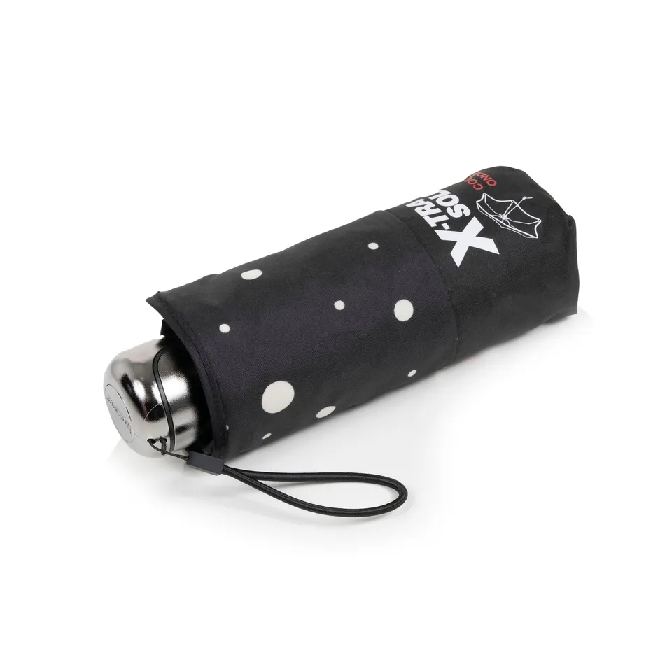 isotoner-parapluie-mini-x-tra-solide-17-5-cm-pois-noir-jaune-92-cm image 1