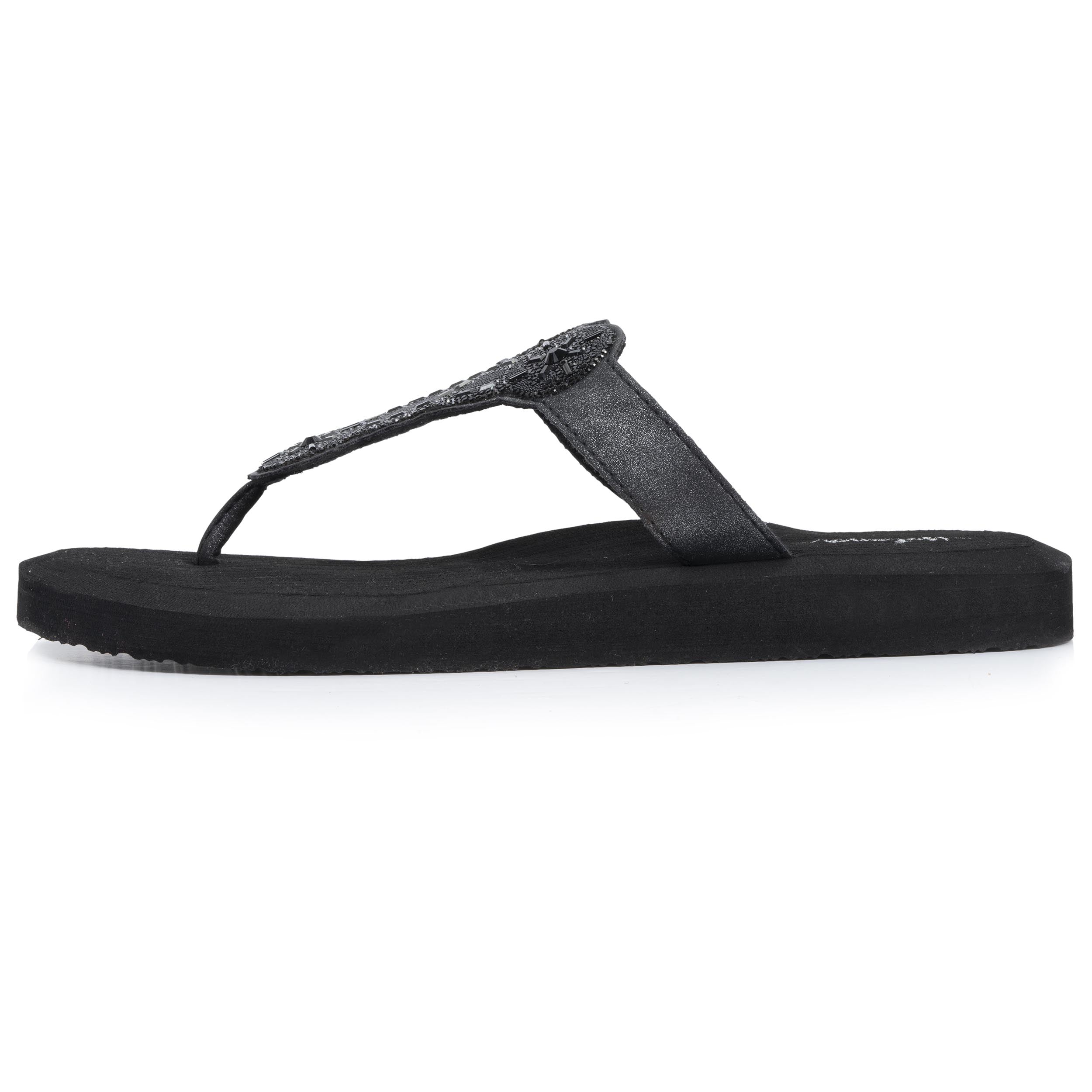 isotoner-tongs-femme-yoga-sophistiqu-e-noir image 4