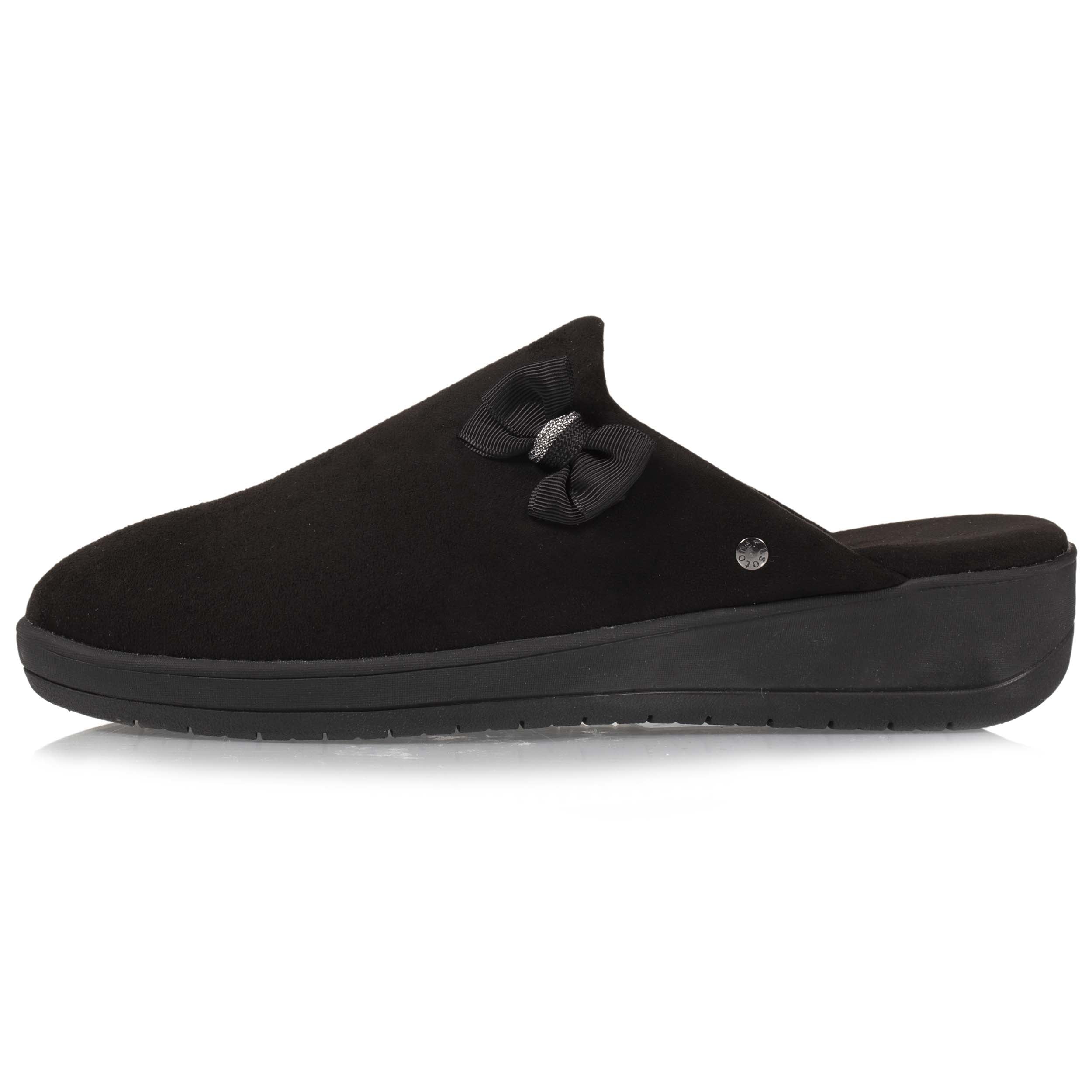 isotoner-chaussons-mules-femme-talon-4-5-cm-n-ud-noir image 3