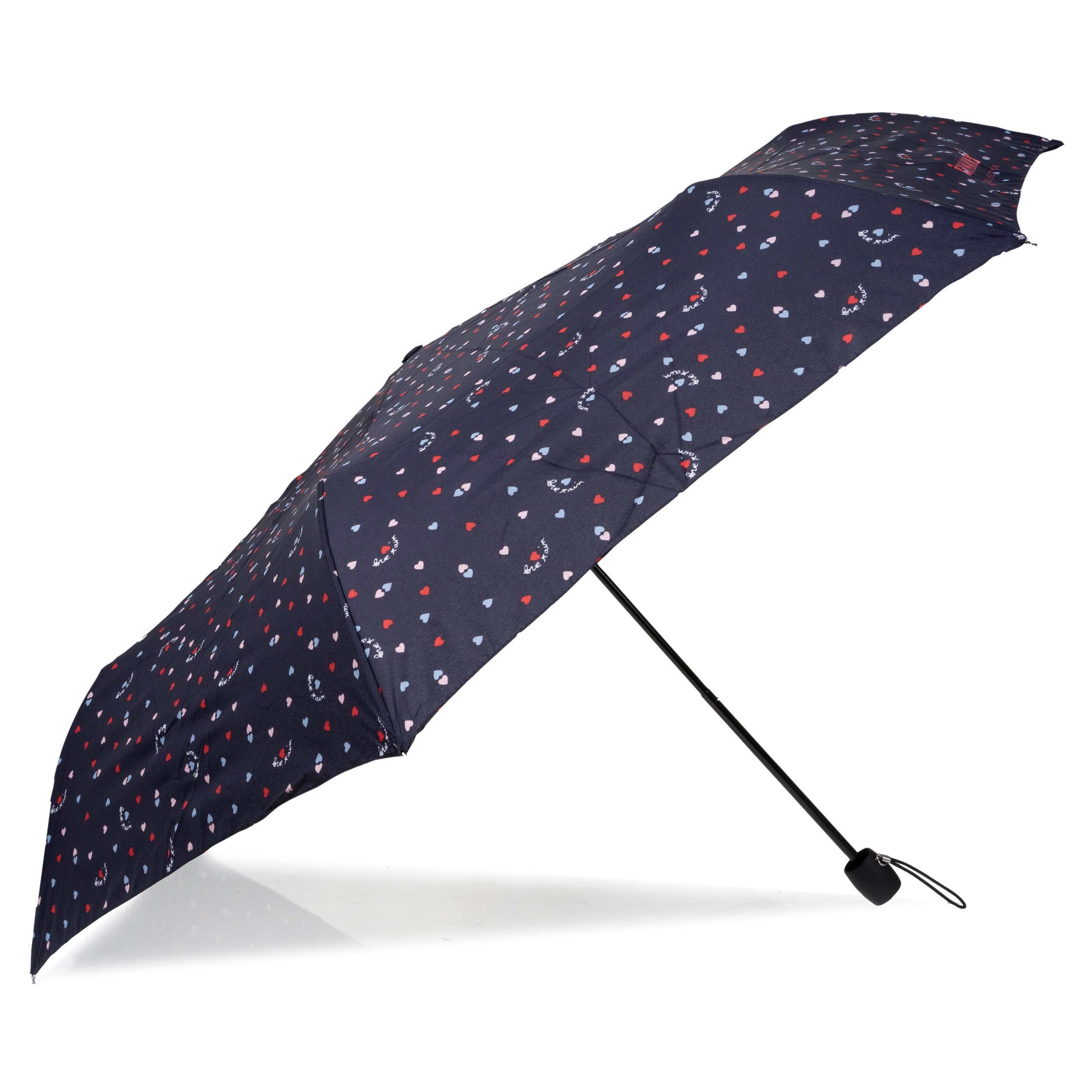 isotoner-parapluie-ombrelle-c-urs-rouges-upf50 image 2