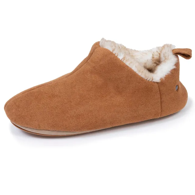 isotoner-chaussons-bottillons-bas-femme-camel image 1
