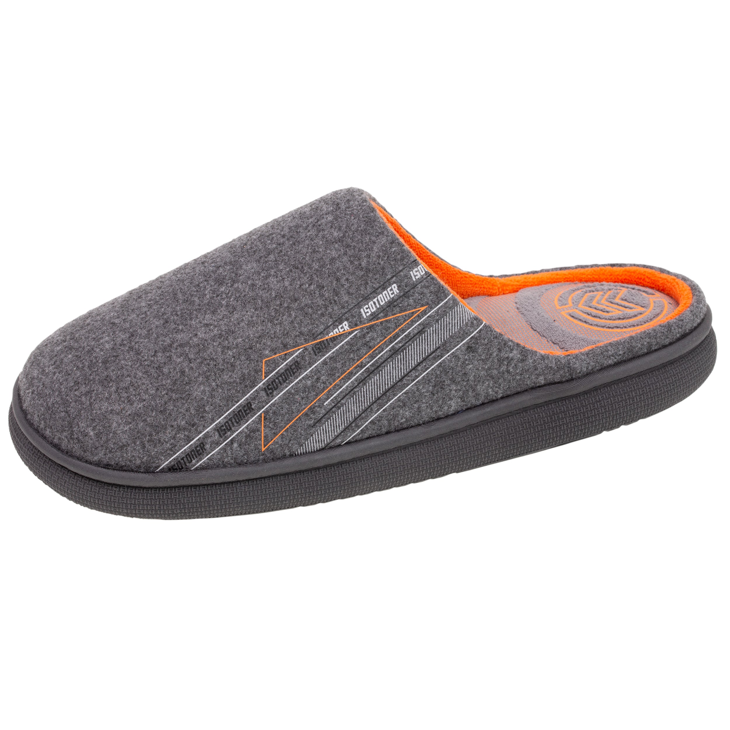 isotoner-chaussons-mules-homme-bloup-gris-chin-2 image 1