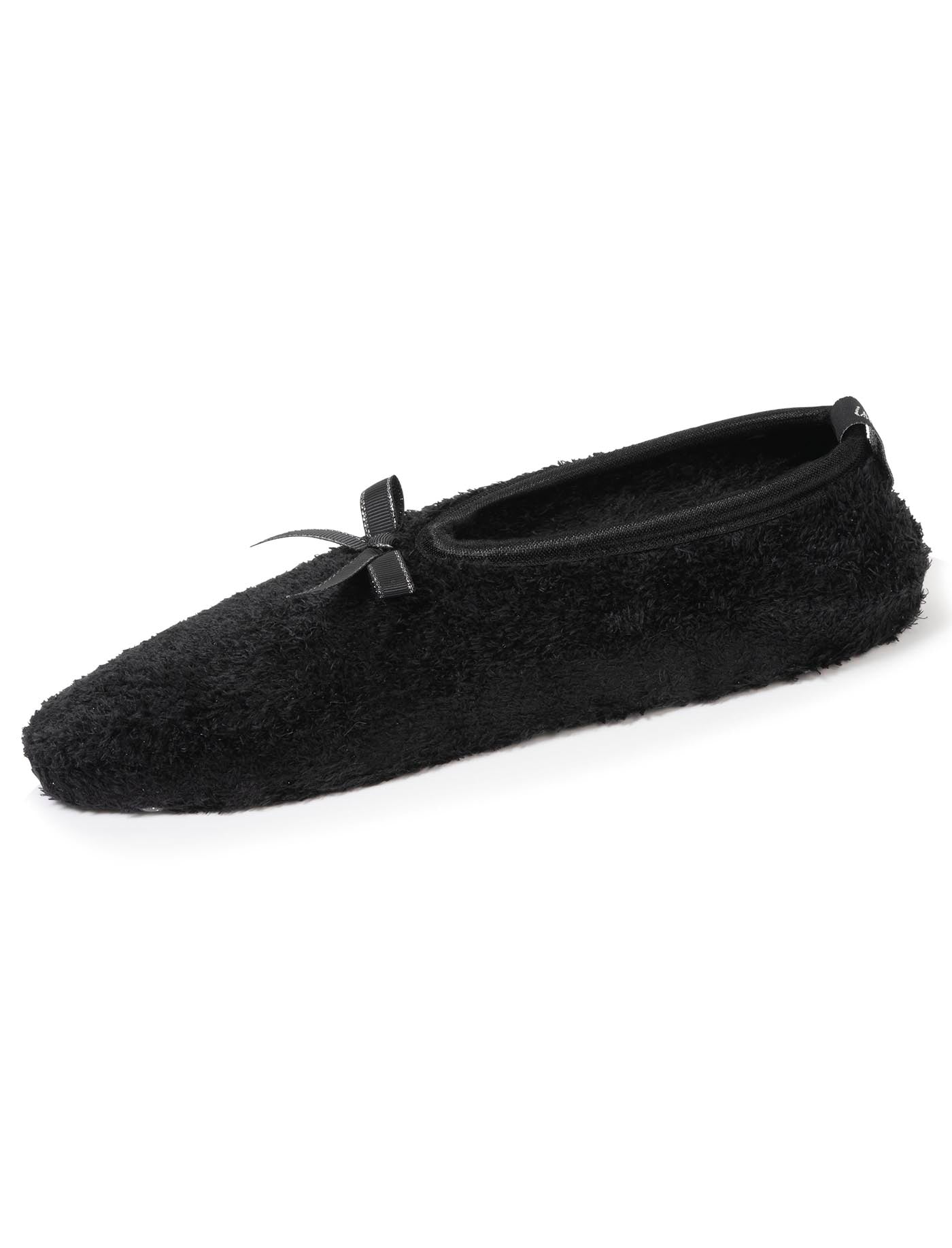 isotoner-chaussettes-femme-peluche-noir-n-ud-satin image 6