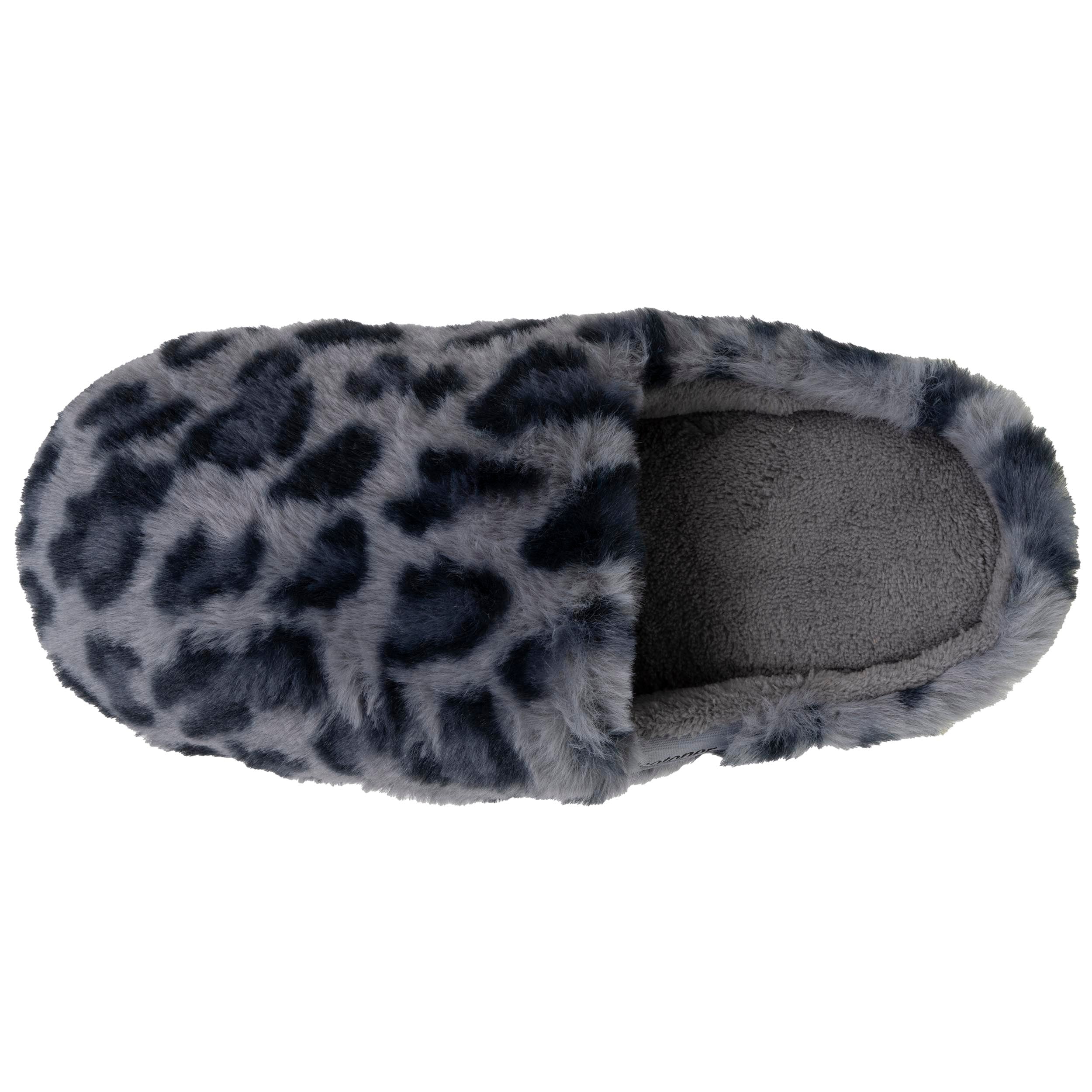 isotoner-chaussons-mules-femme-bloup-l-opard-gris image 2