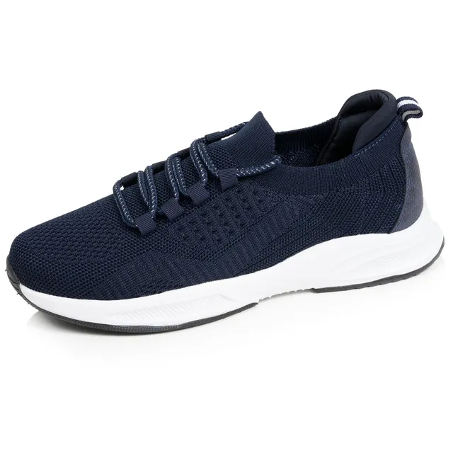 isotoner-baskets-confort-femme-slip-on-lacets-marine-everywear image 1