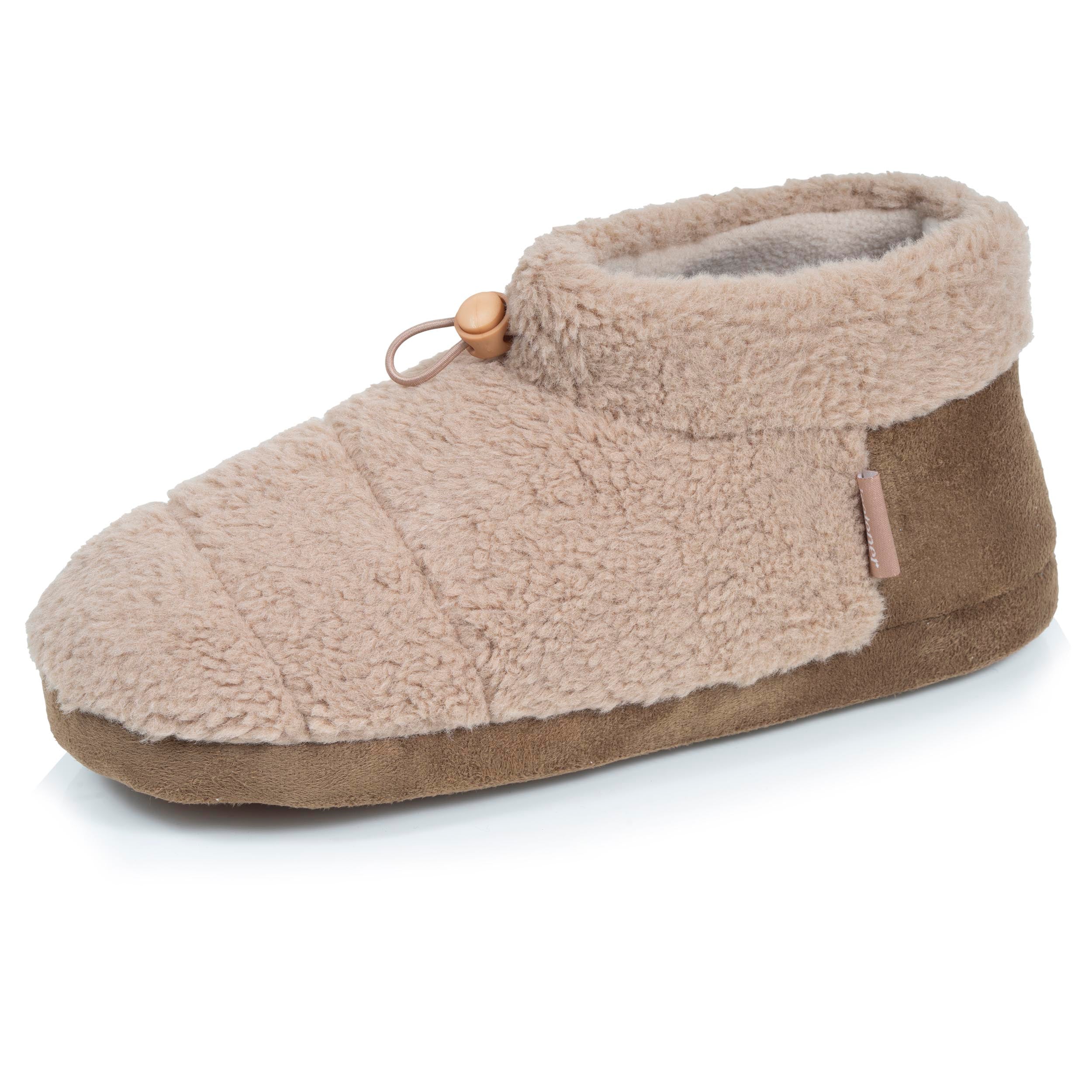 isotoner-bottillons-chaussons-homme-sherpa-camel image 1