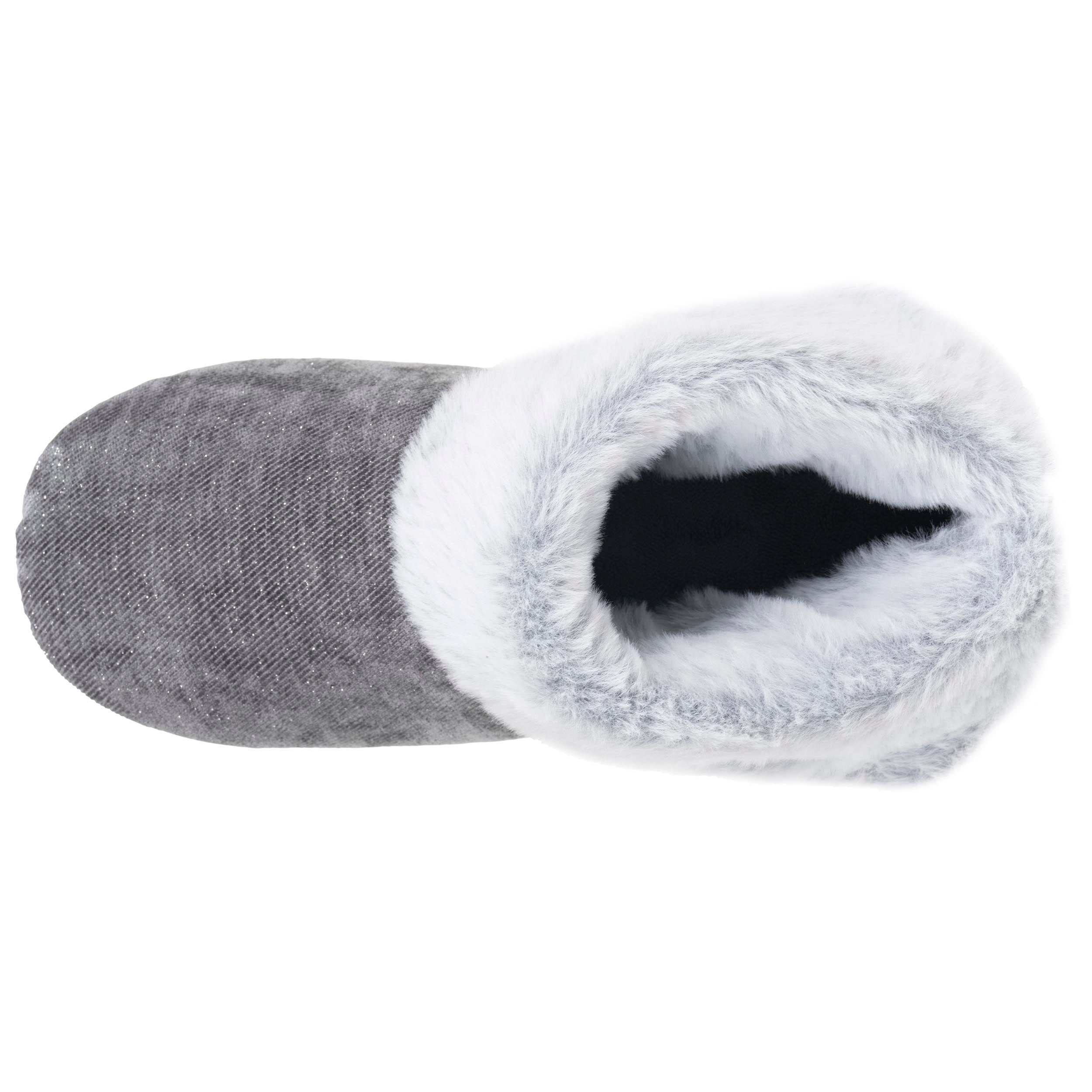 isotoner-chaussons-bottillons-femme-paillet-gris-fonc image 2