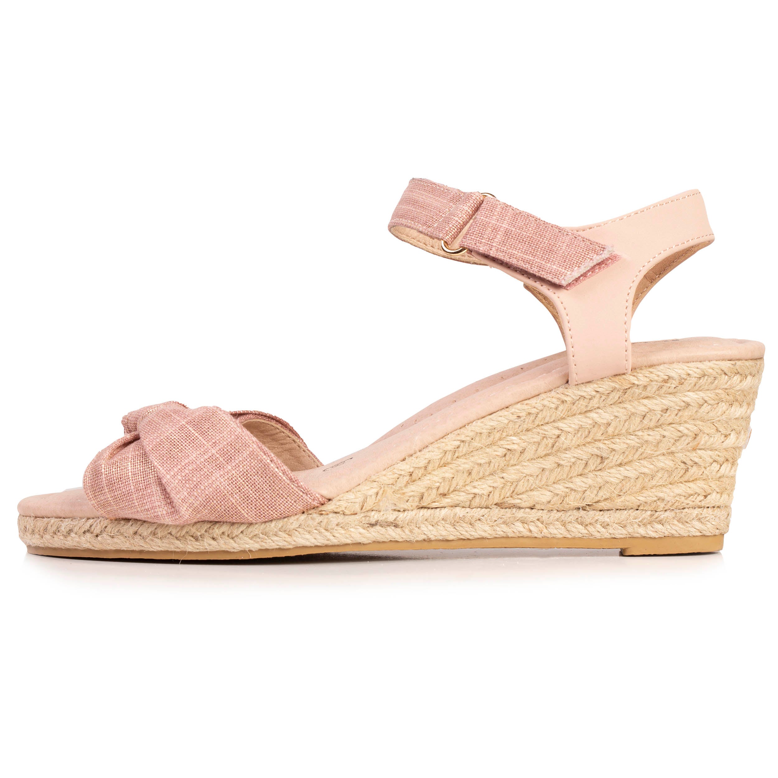 isotoner-espadrilles-femme-n-ud-talon-corde-rose image 4