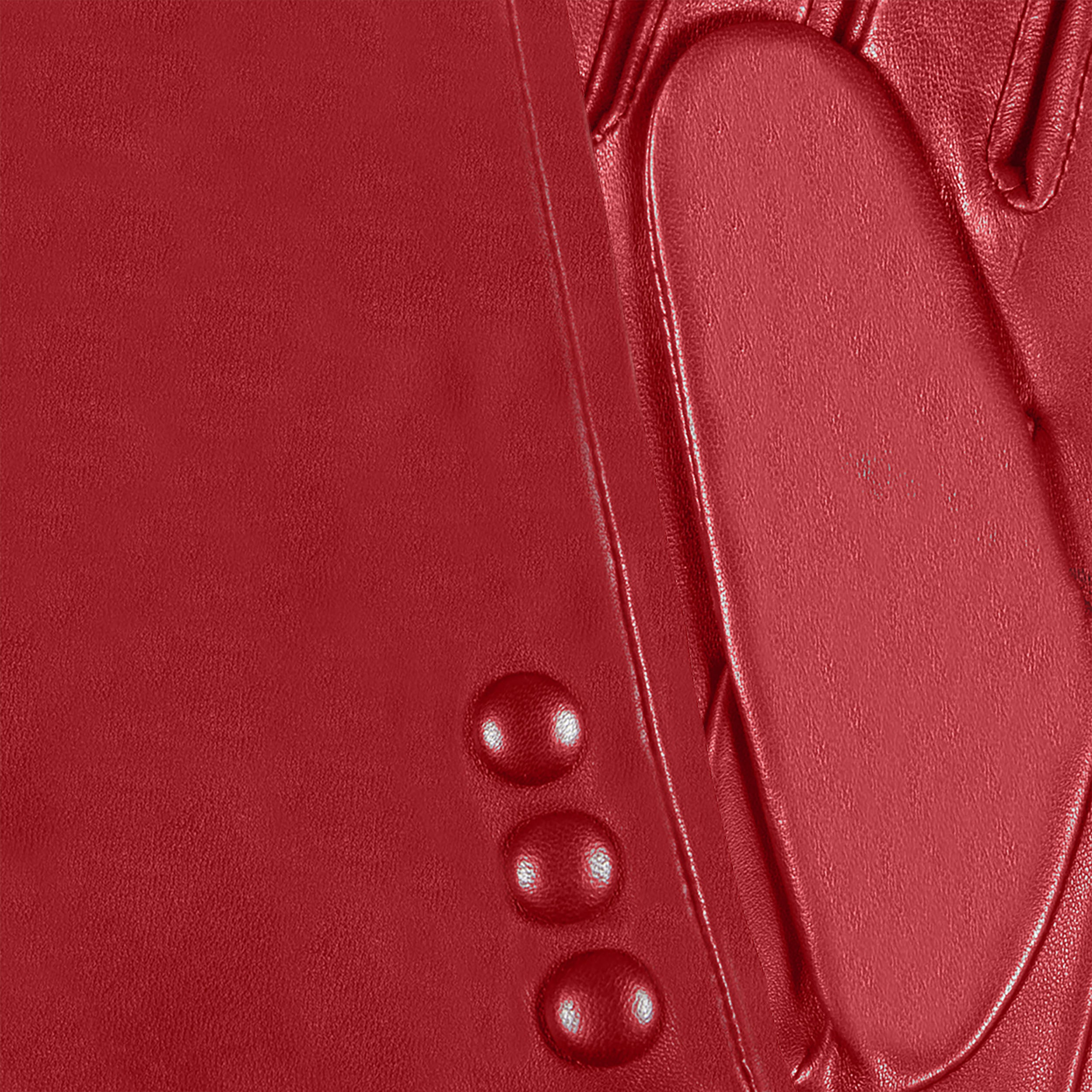 isotoner-gants-femme-cuir-3-boutons-rouge-tactiles image 2