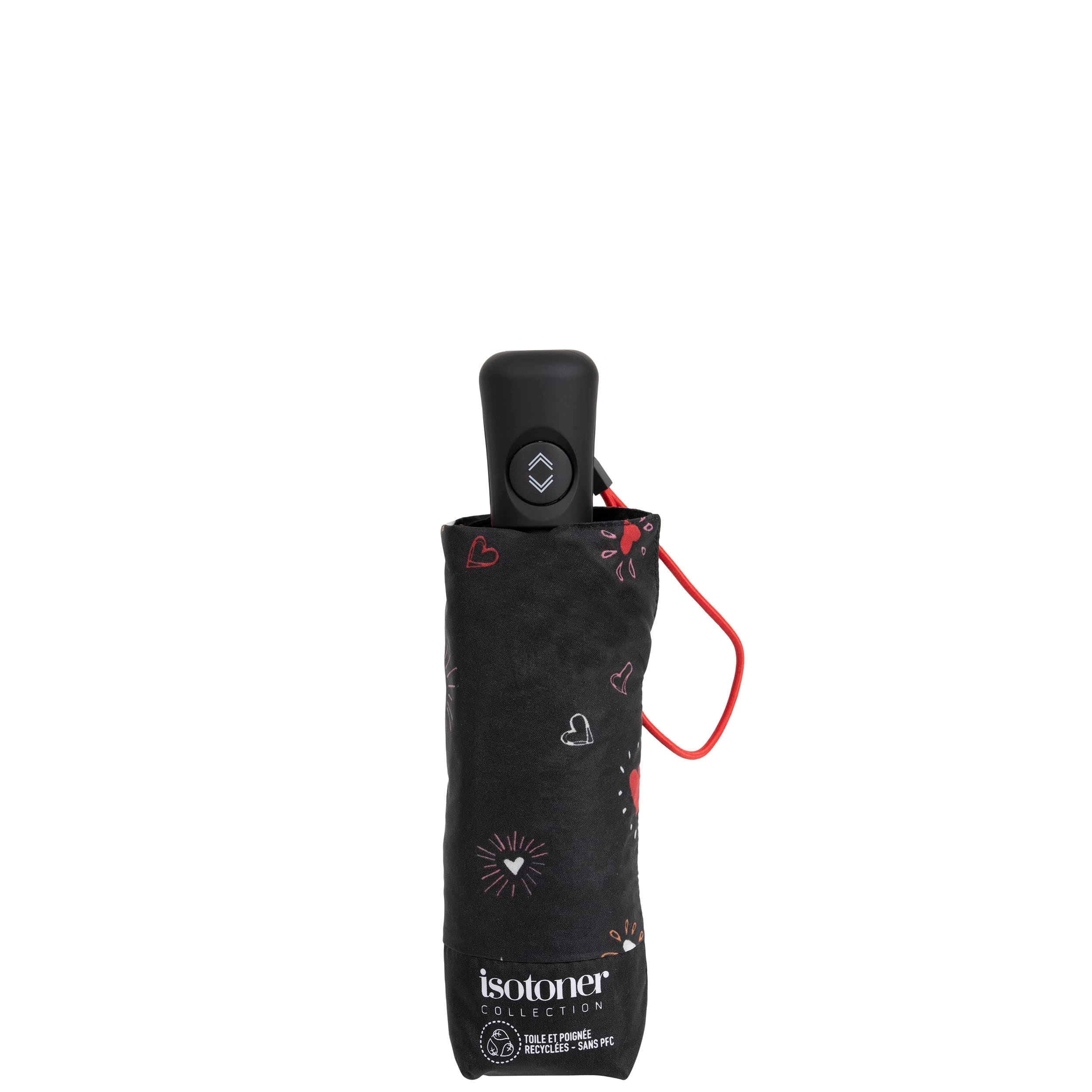 isotoner-parapluie-mini-auto-c-ur-rouge-ultra-d-perlant image 4