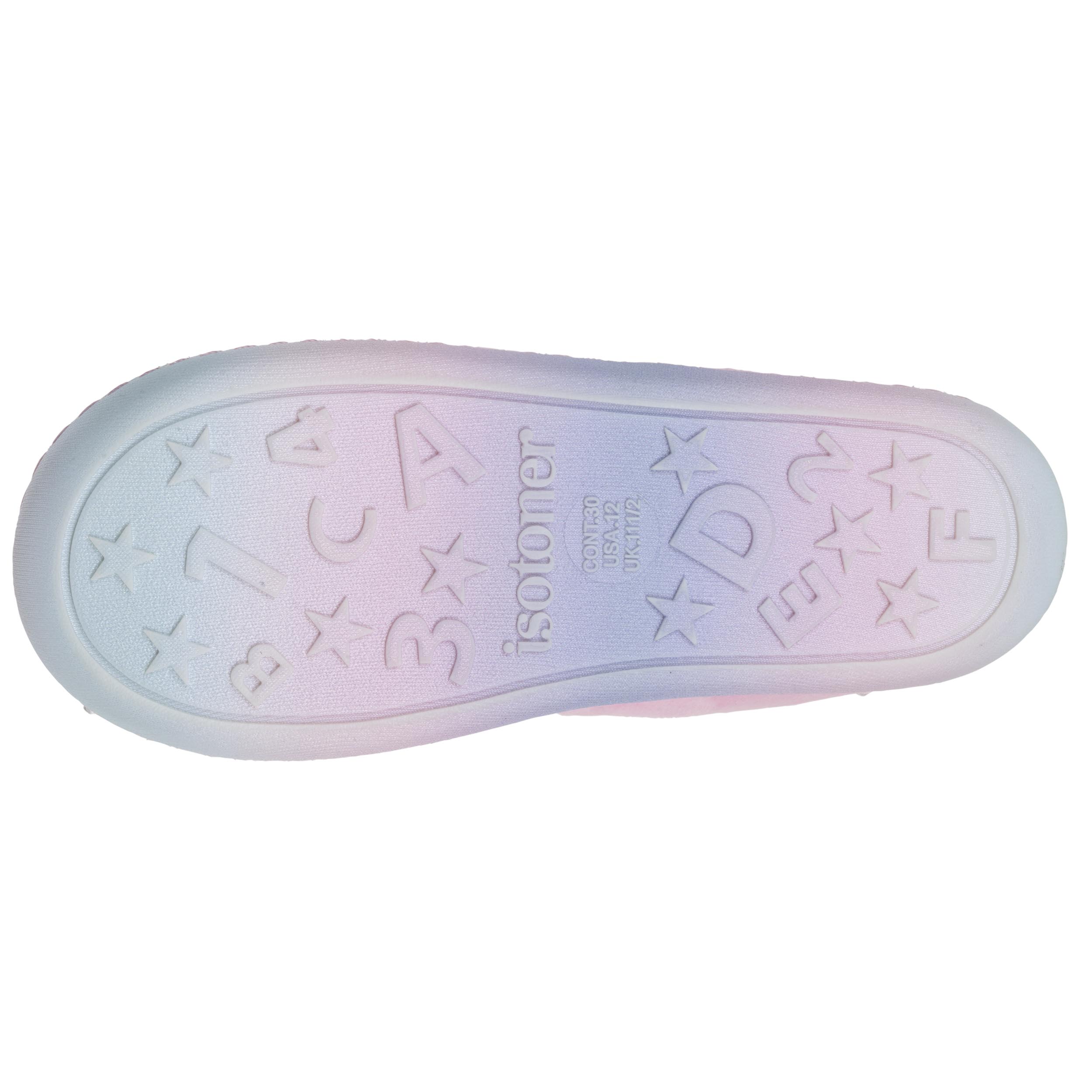 isotoner-chaussons-mocassins-enfant-rose-licorne image 4