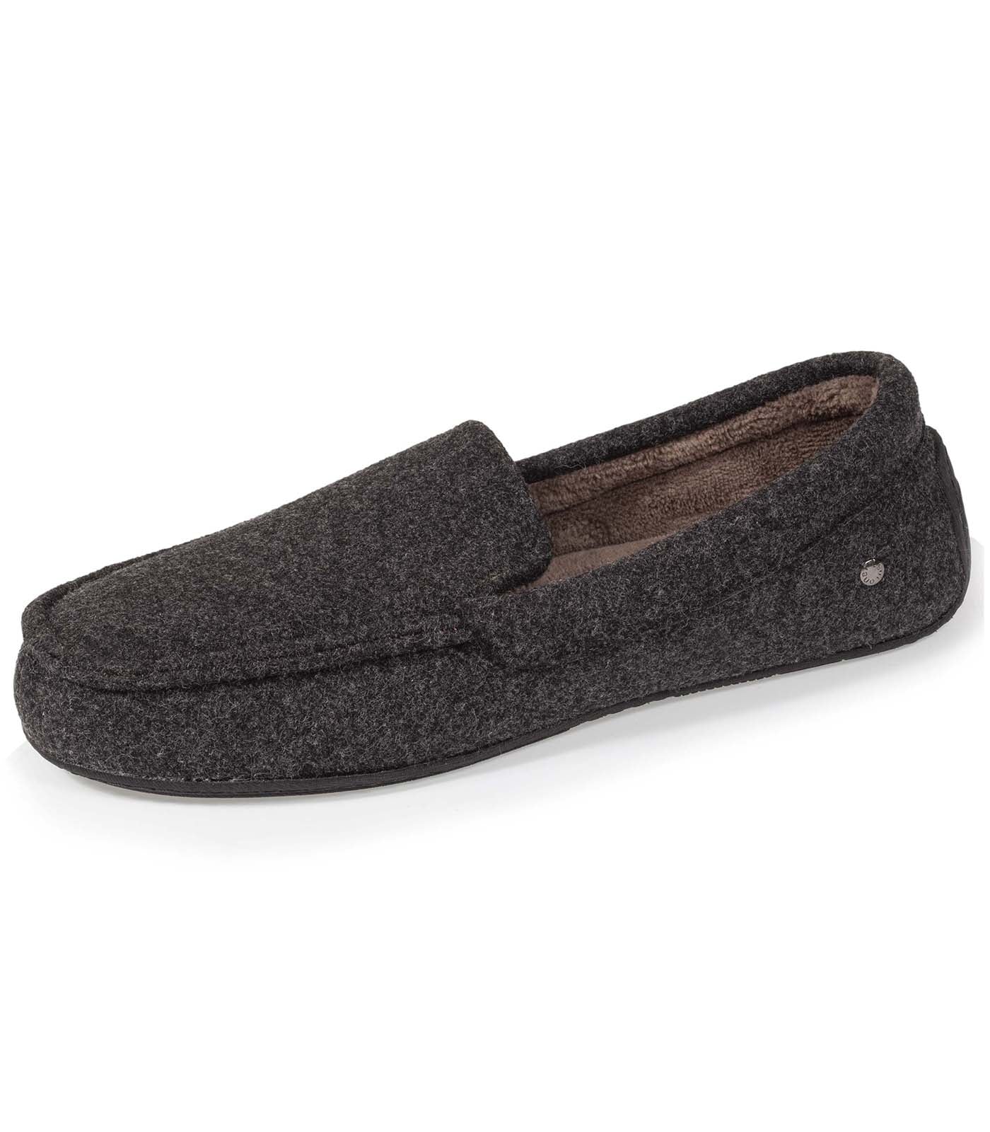 isotoner-chaussons-mocassins-homme-feutrine-gris-chin image 6