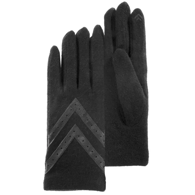 isotoner-gants-femme-tactiles-laine-noir-2 image 1