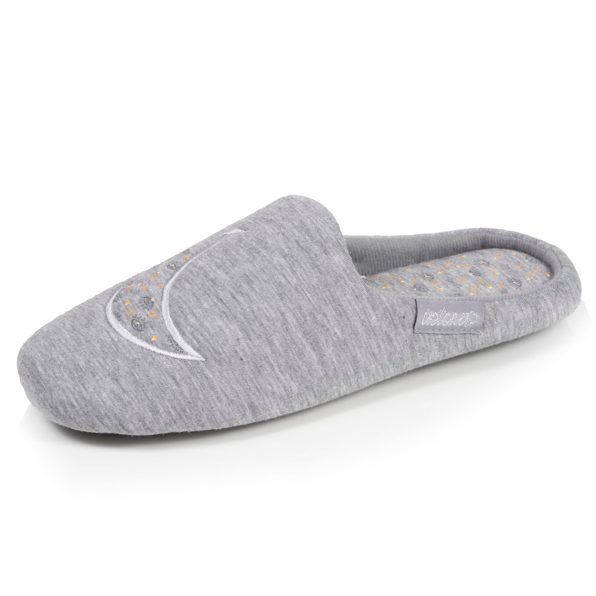 isotoner-chaussons-mules-femme-gris-chin-jersey image 1