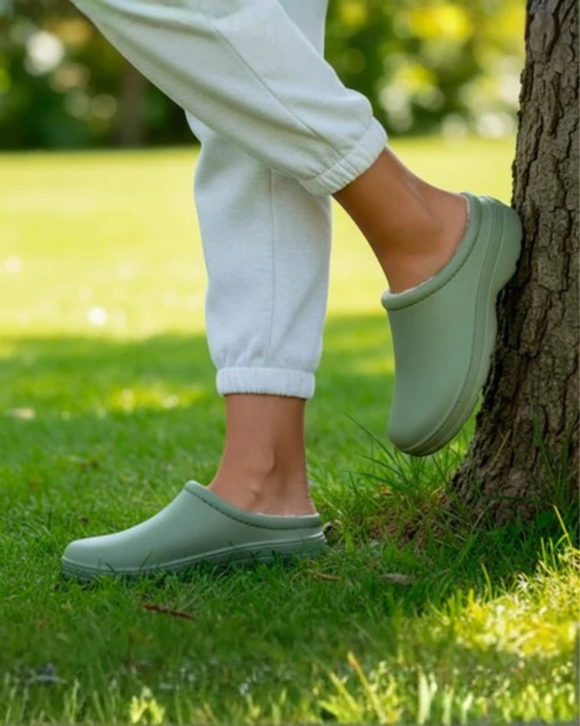 isotoner-sabots-de-jardin-femme-fourr-s-kaki image 2