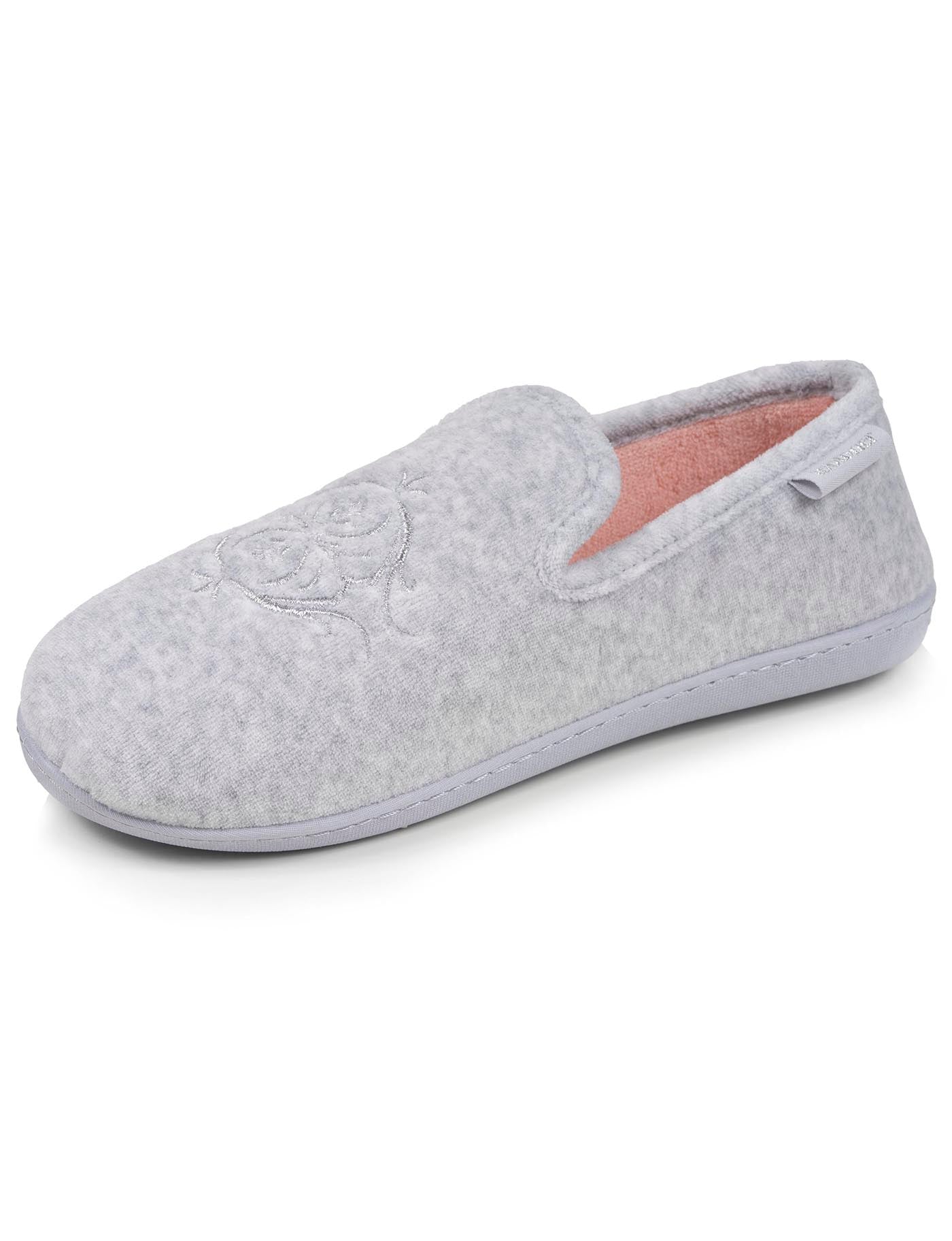 isotoner-chaussons-charentaises-femme-gris-chin-m-moire-de-forme image 6