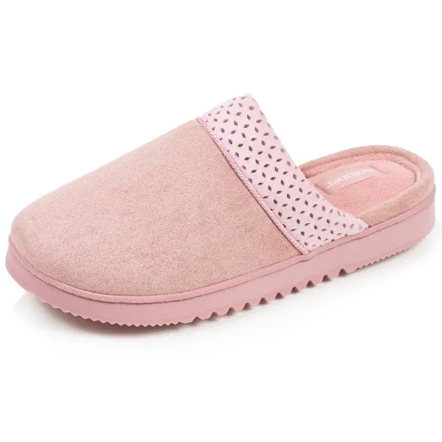 isotoner-mules-crant-es-femme-rose-chaussons-confort image 1