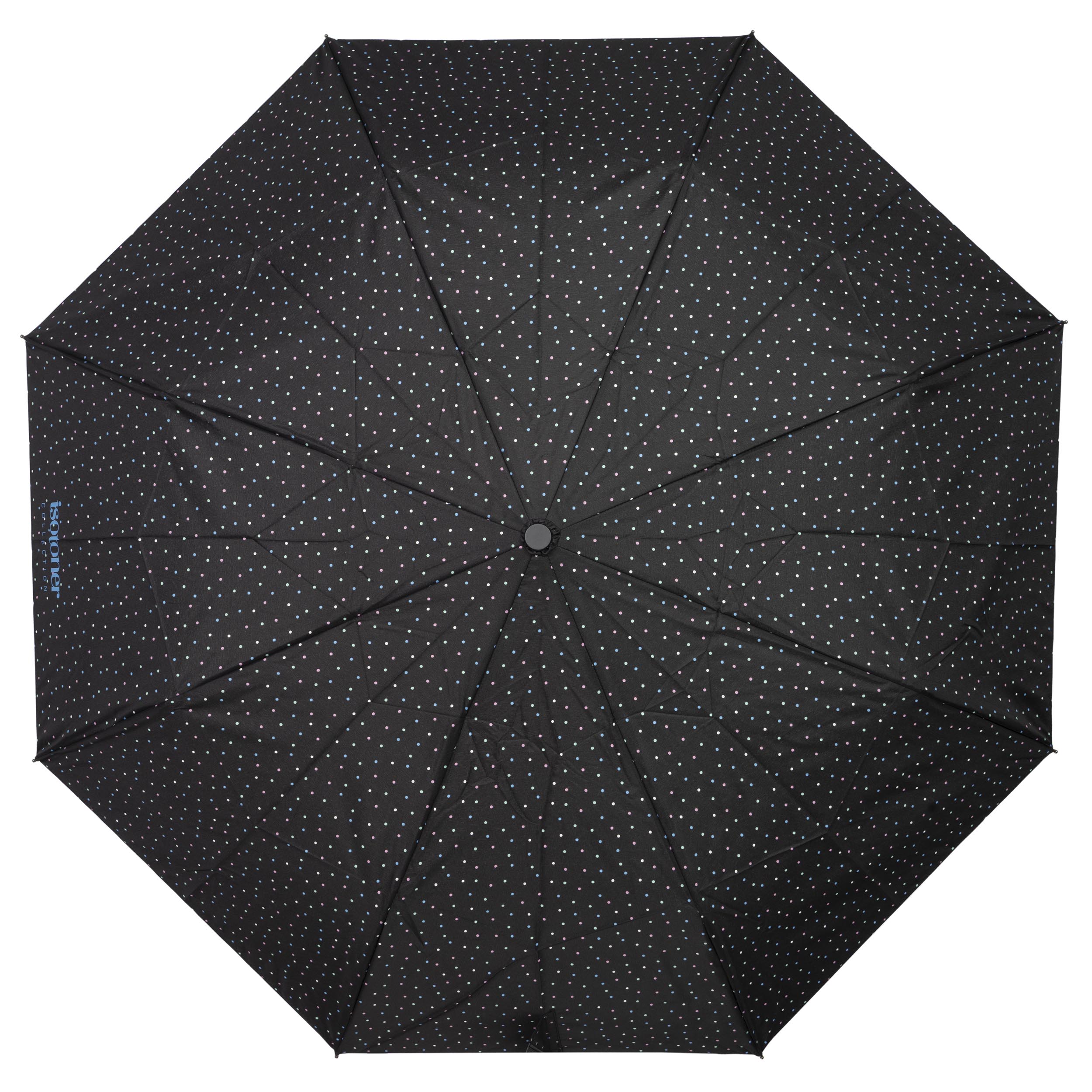 isotoner-parapluie-petit-prix-mini-pois-noir-23-cm image 3